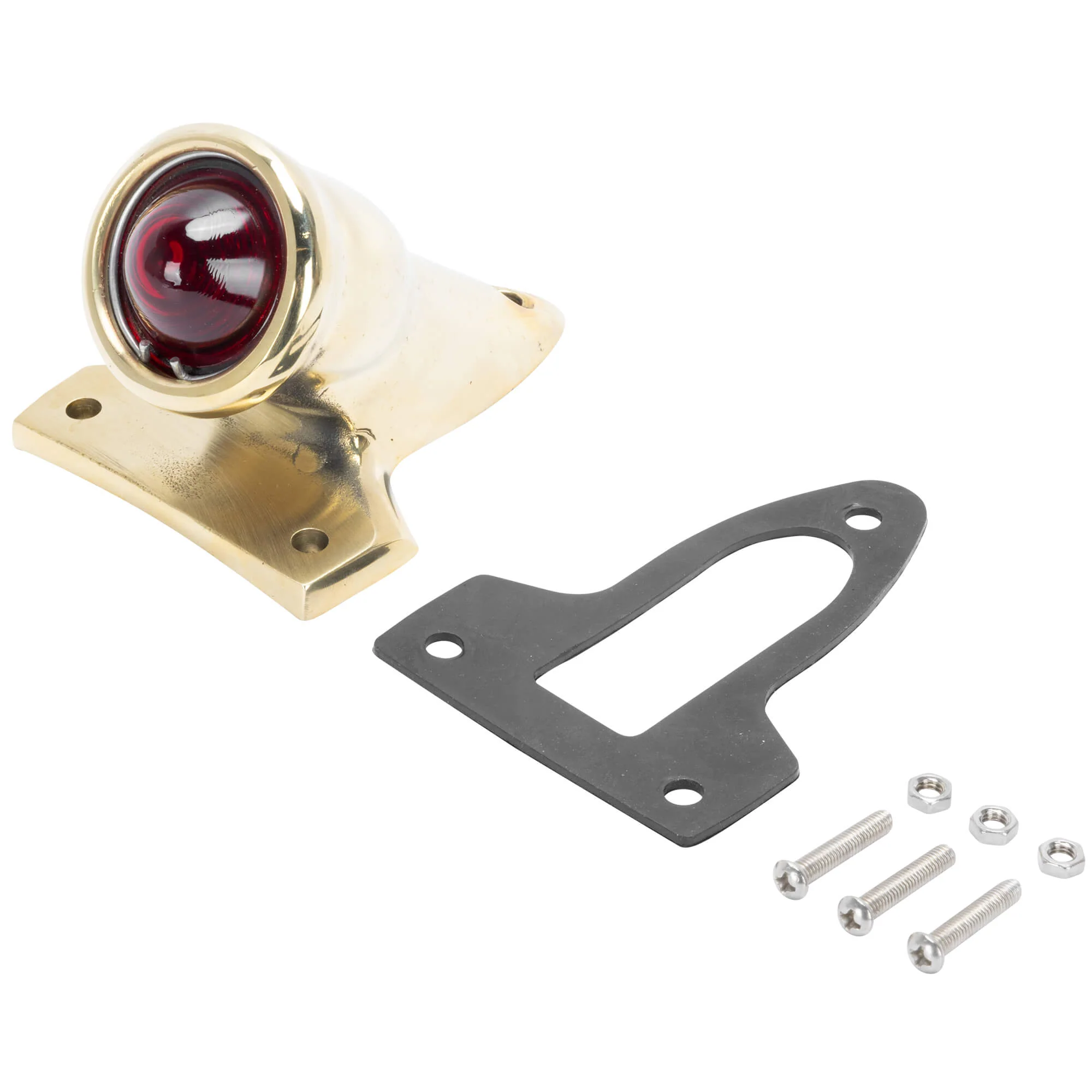 Crocker Style LED Tail Light - Brass - Image 3