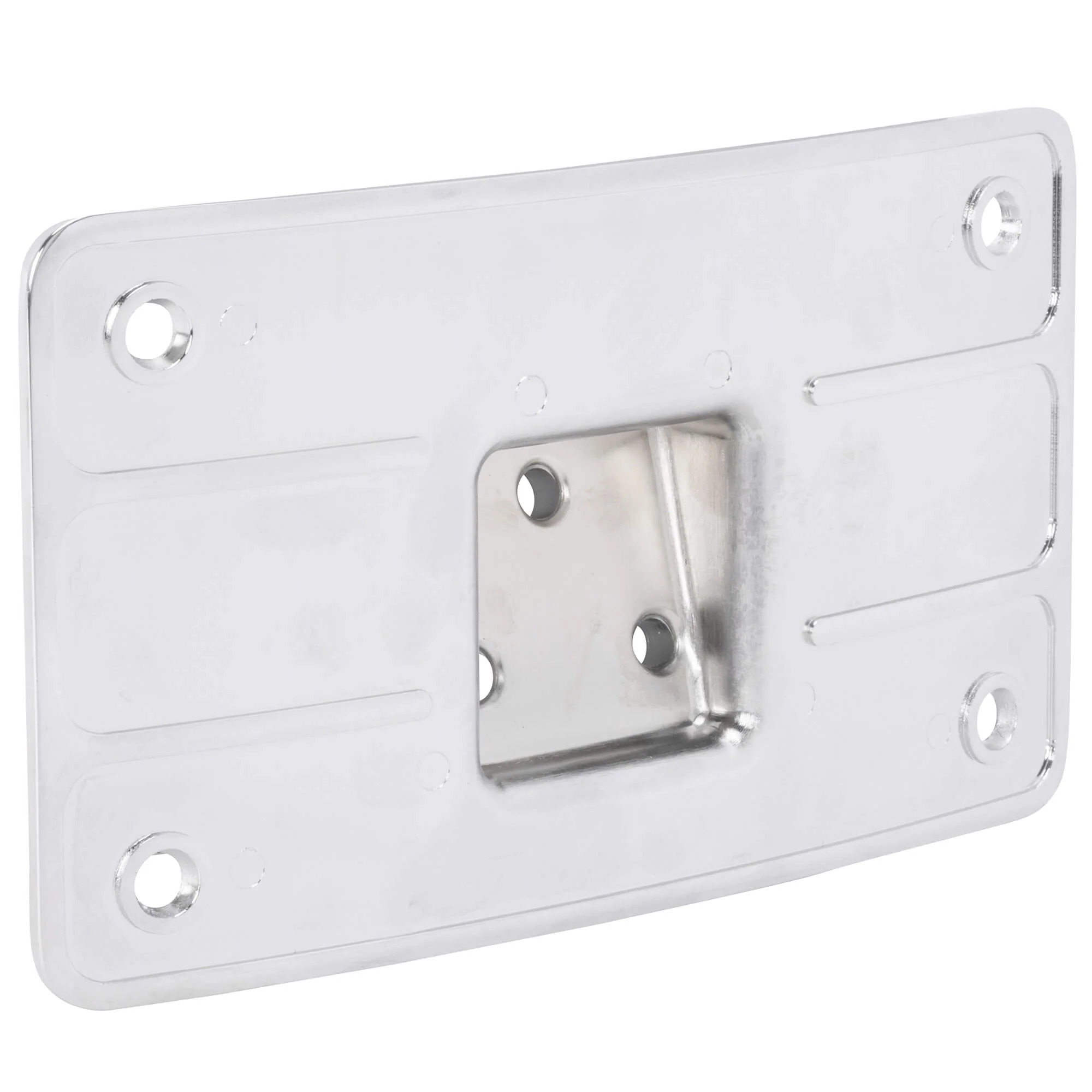 Curved License Plate Bracket - Chrome