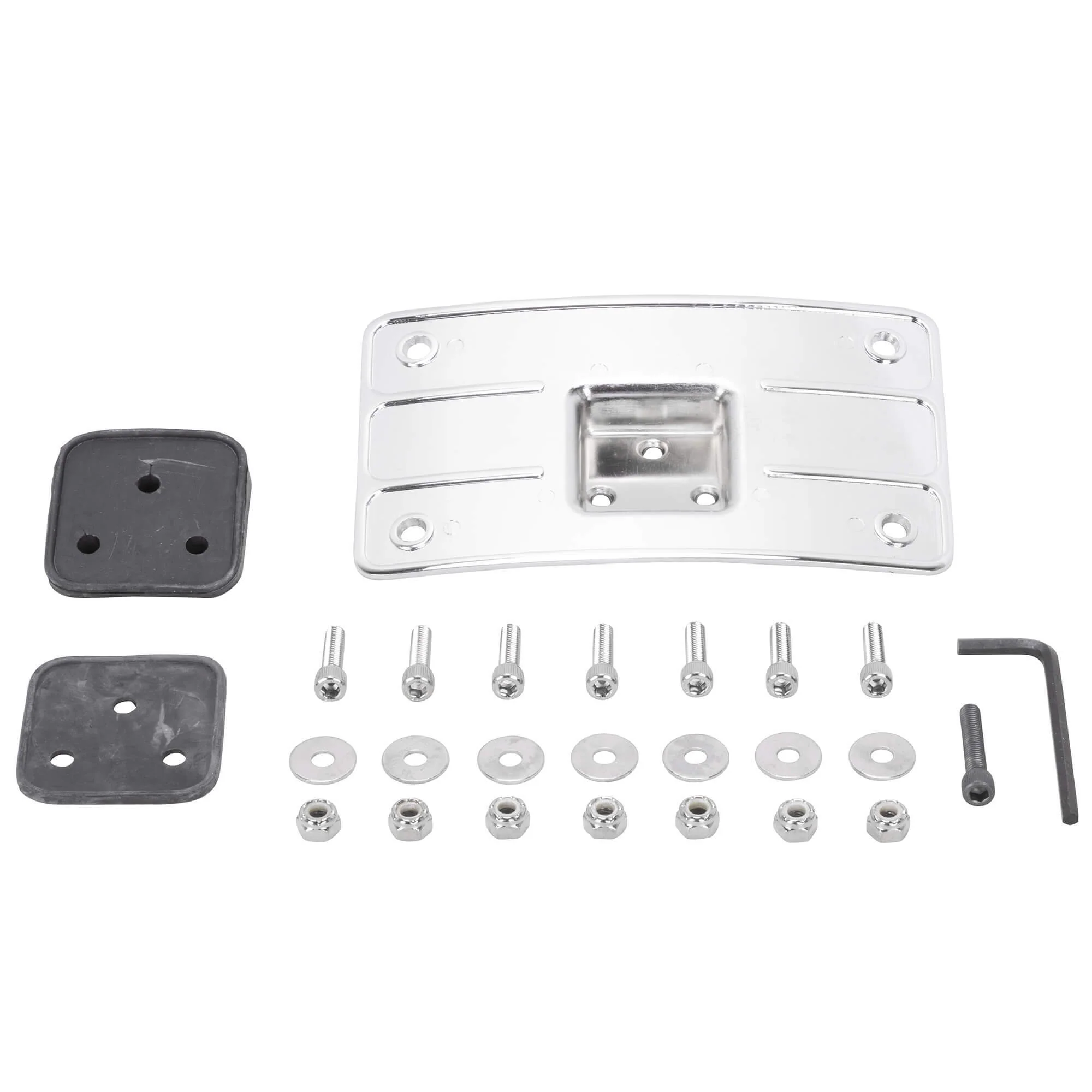 Curved License Plate Bracket - Chrome - Image 2
