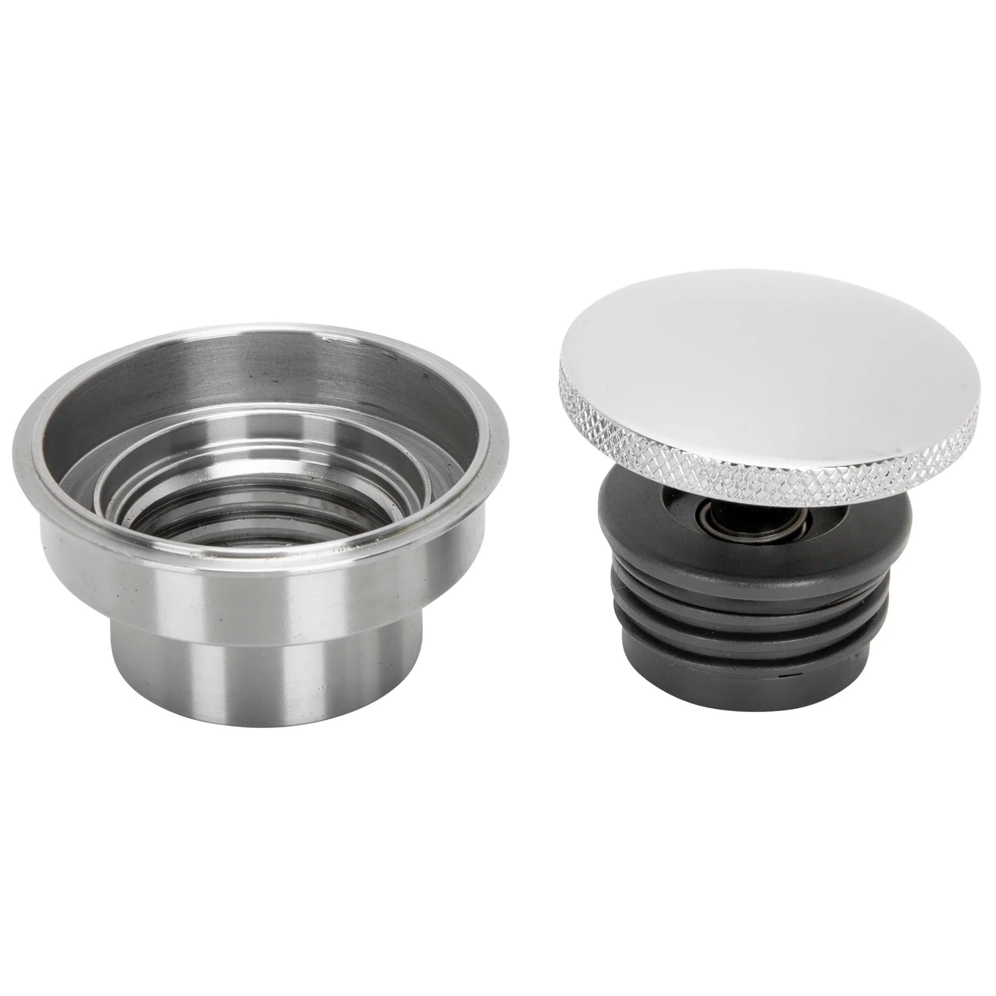 Custom Flush Mount Chrome Pop-Up Gas Cap and Weld In Bung