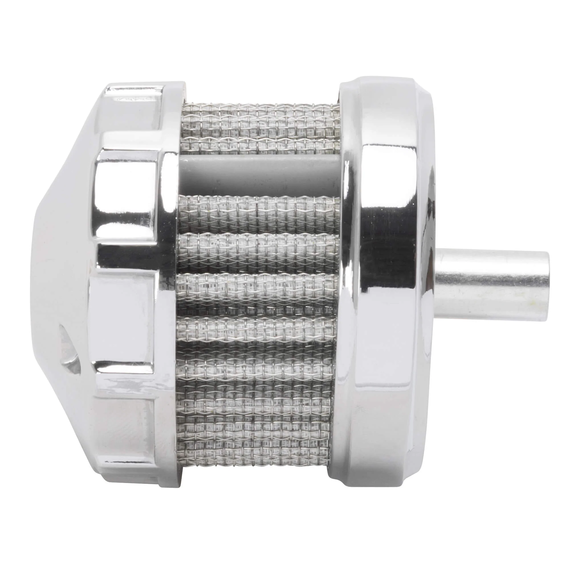 Deluxe Crankcase Breather Filter - Chrome
