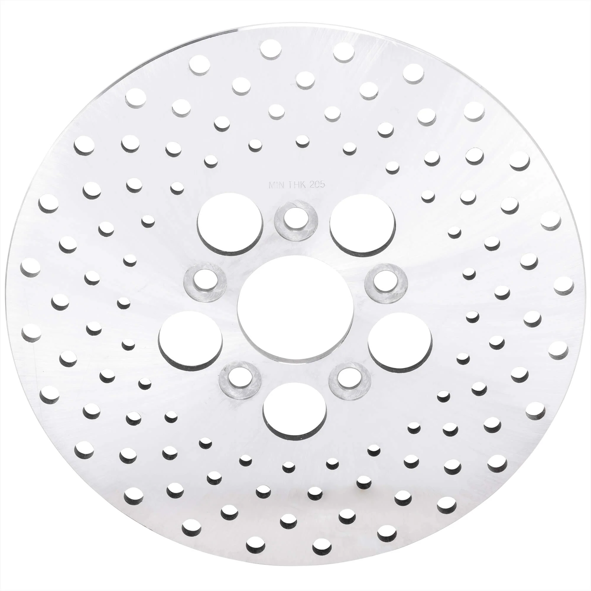 Drilled Stainless Steel Brake Rotor - 10 inches - Replaces Harley-Davidson OEM #41807-73, 41813-79