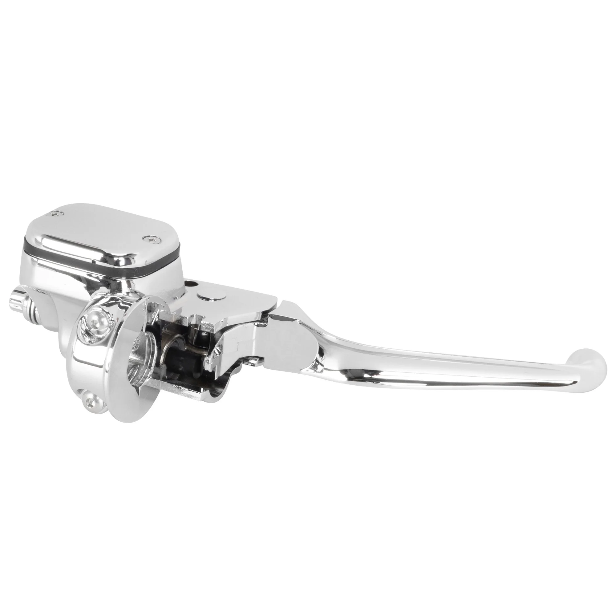 Front Brake Master Cylinder Assembly - Chrome - Single Disc 1996-2017 Models (EXCEPT 15-17 Softail, 08-17 Dressers, Trike, 04-17 XL) - Image 2