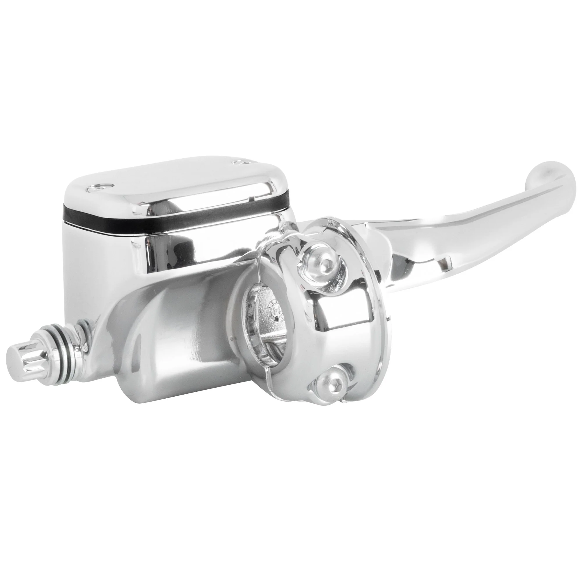 Front Brake Master Cylinder Assembly - Chrome - Single Disc 1996-2017 Models (EXCEPT 15-17 Softail, 08-17 Dressers, Trike, 04-17 XL) - Image 4