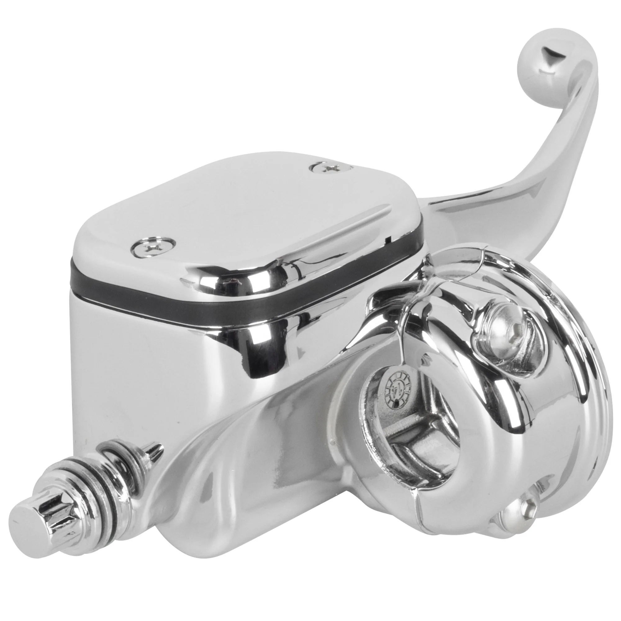 Front Brake Master Cylinder Assembly - Chrome - Single Disc 1996-2017 Models (EXCEPT 15-17 Softail, 08-17 Dressers, Trike, 04-17 XL) - Image 6