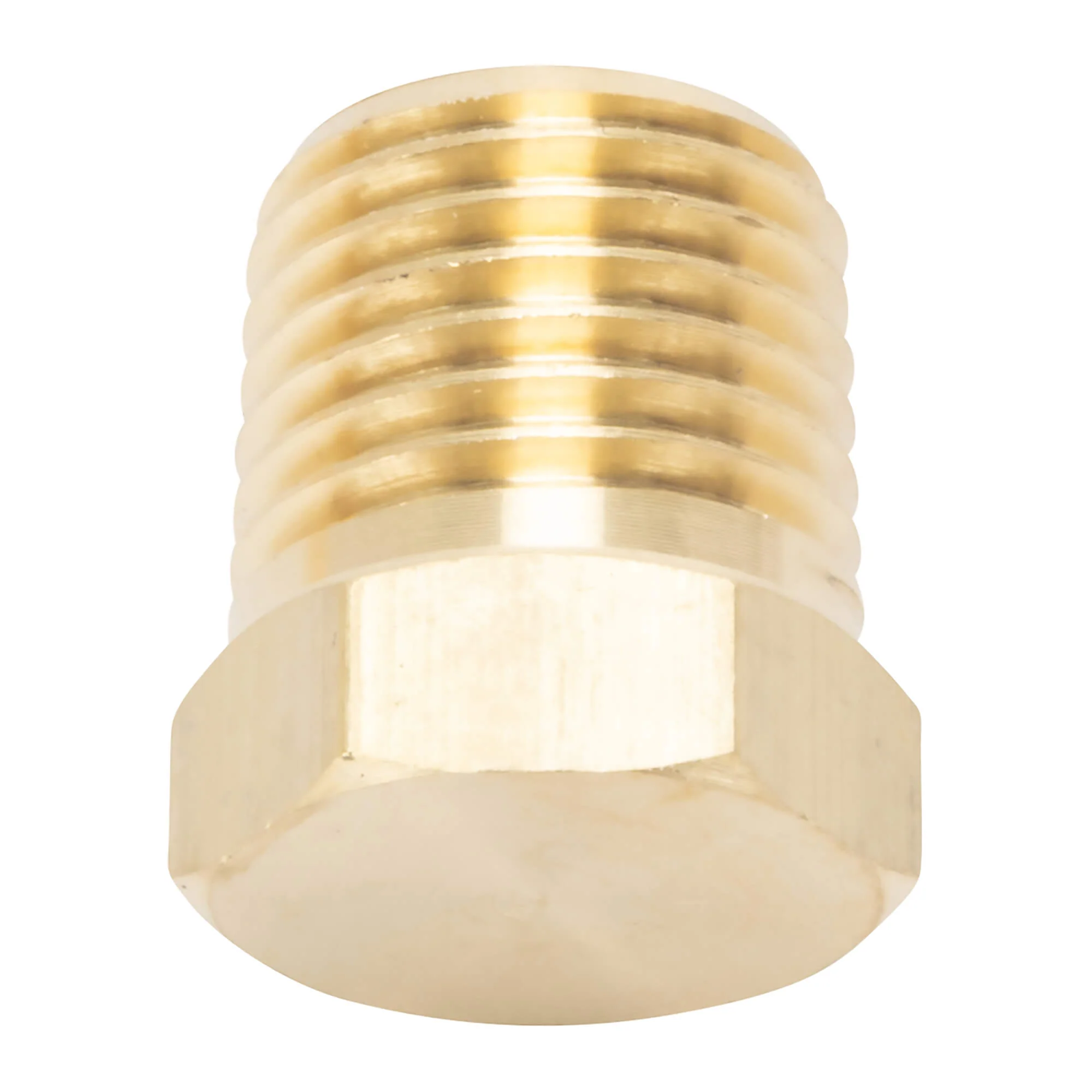 Hex Pipe Plug 1/4 inch NPT - Brass - Image 4