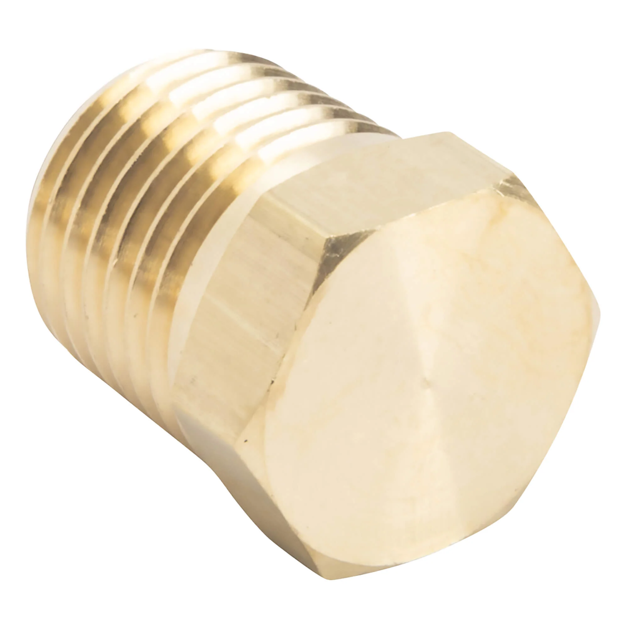 Hex Pipe Plug 1/4 inch NPT - Brass - Image 5