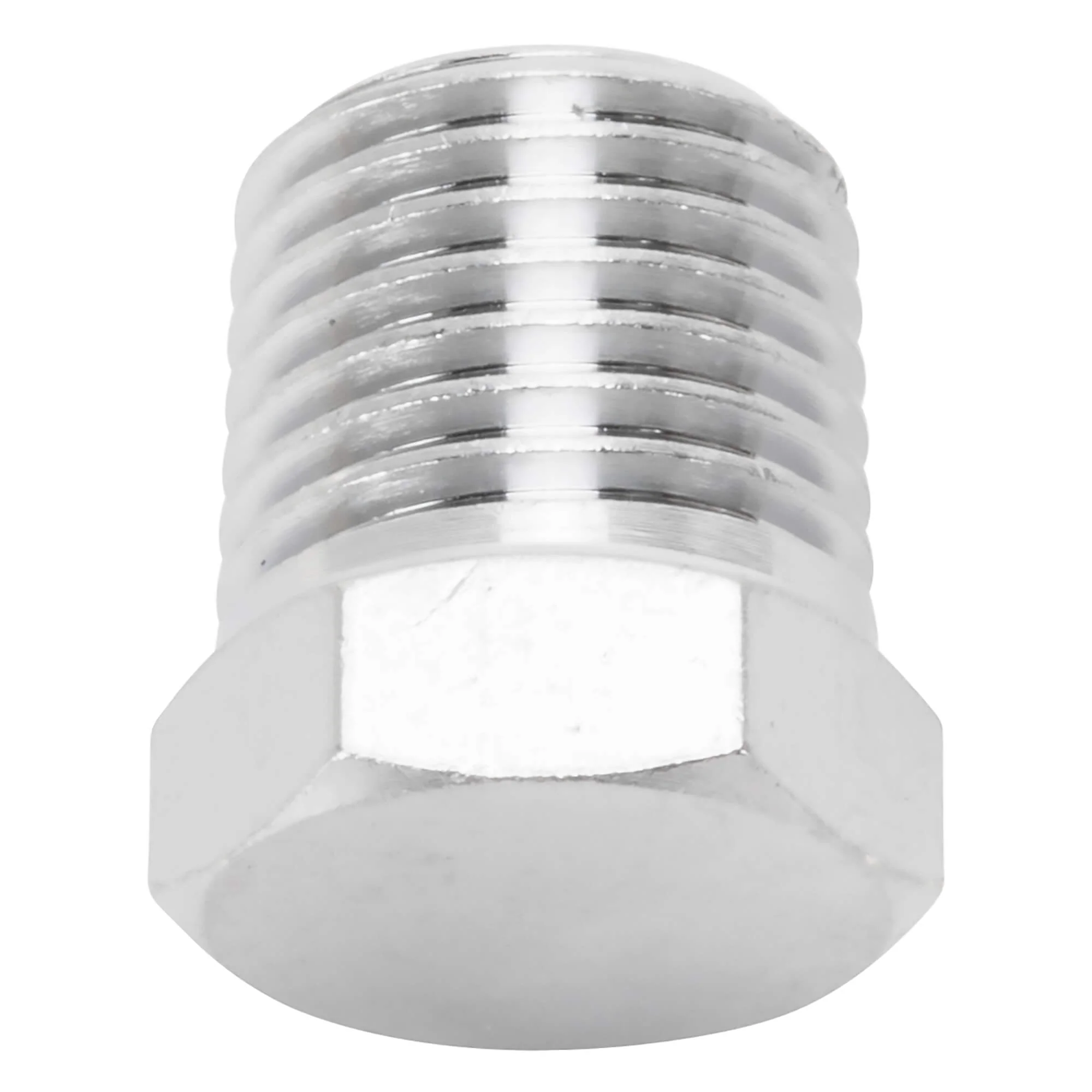 Hex Pipe Plug 1/4 inch NPT - Chrome - Image 4