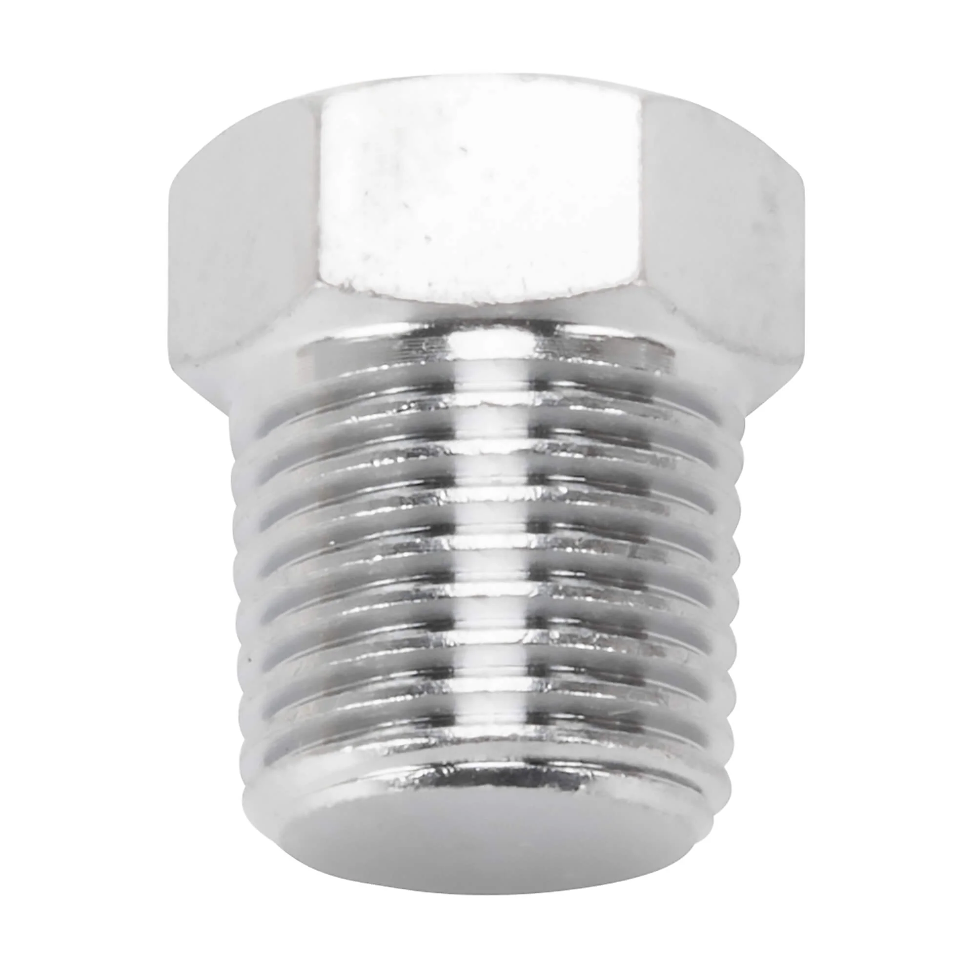 Hex Pipe Plug 1/8 inch NPT - Chrome