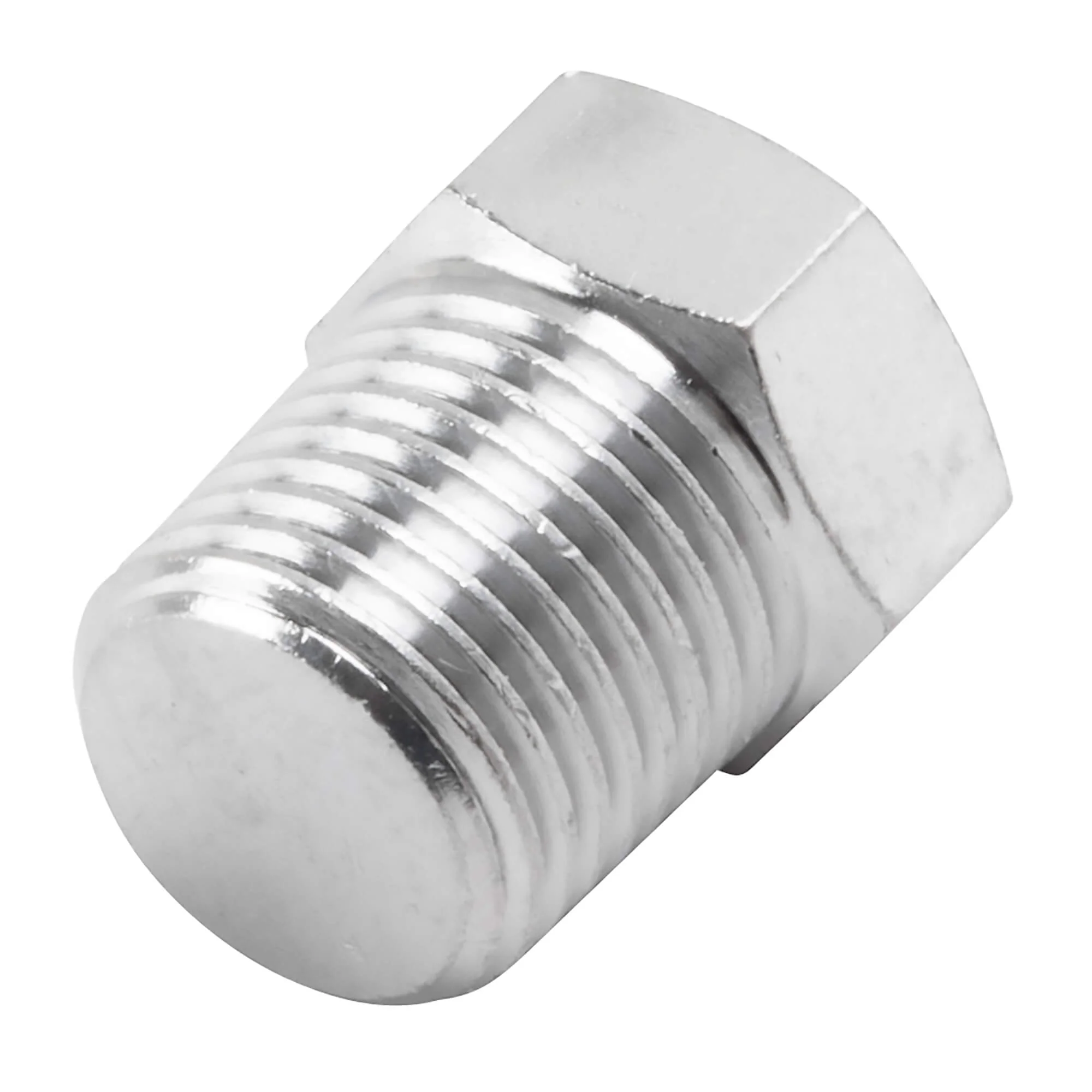 Hex Pipe Plug 1/8 inch NPT - Chrome - Image 2