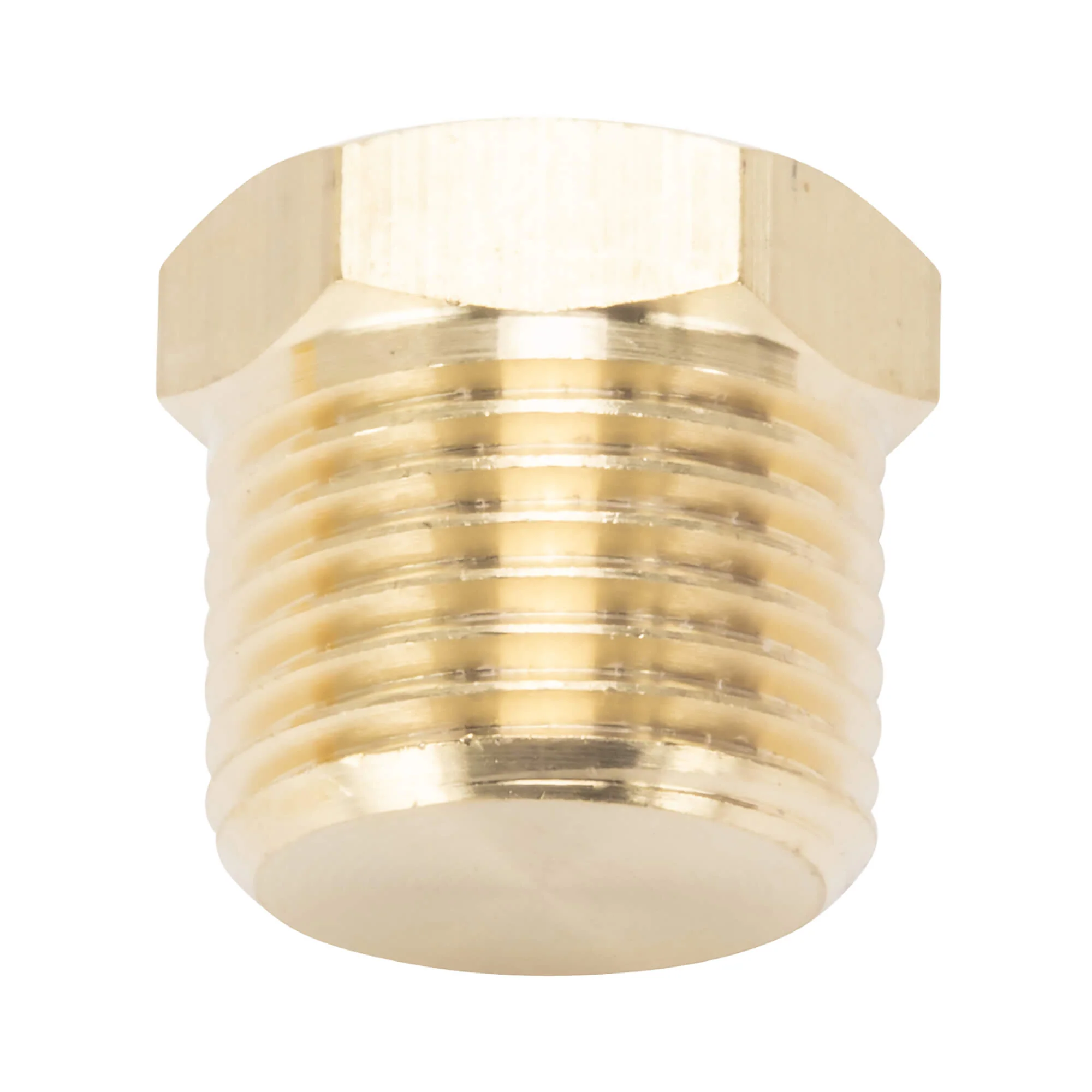 Hex Pipe Plug 3/8 inch NPT - Brass