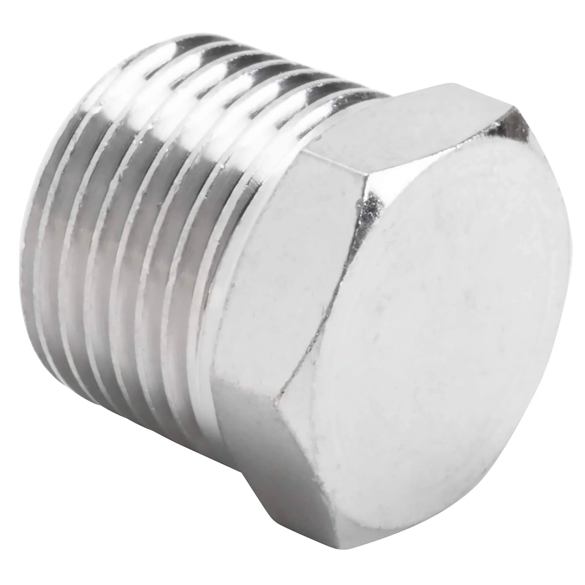 Hex Pipe Plug 3/8 inch NPT - Chrome - Image 5
