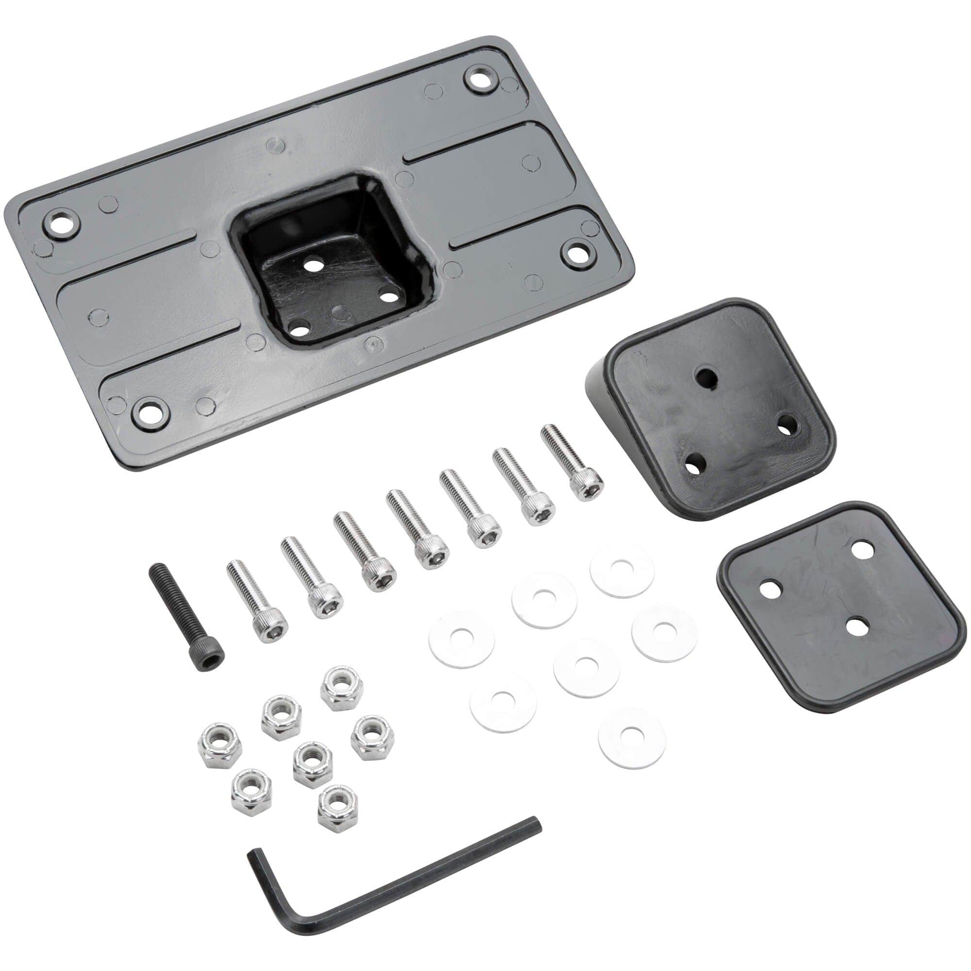 Laydown License Plate Mount - Black - Bolt-on Fitment for 1955 - 2018 Harley-Davidson