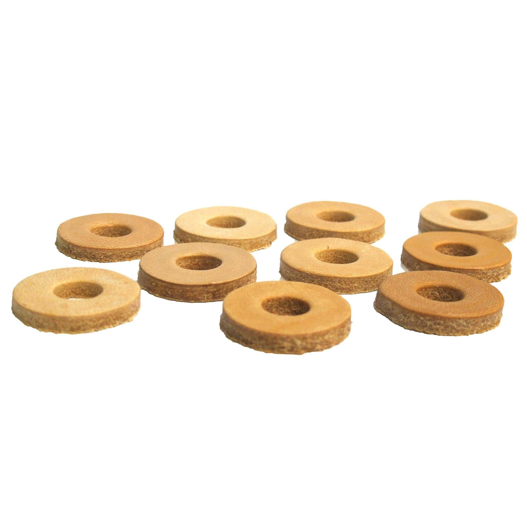 Leather Washers 10 pack - 3/8 inch Hole - 1 inch diameter x 1/8 inch thick - Image 3