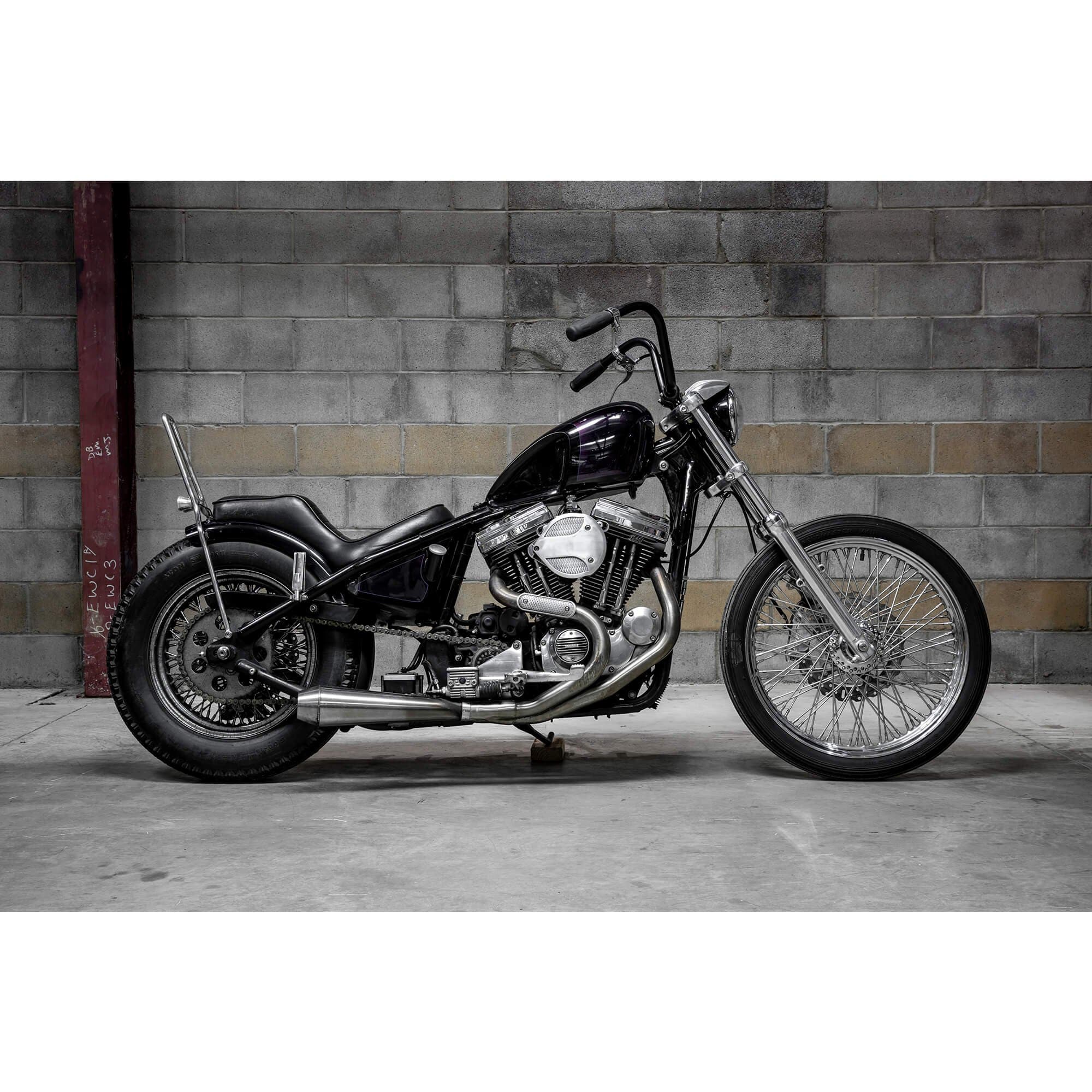 Mini Ape Hanger Handlebars - 1 inch - 9 inch Rise - Black - Image 14