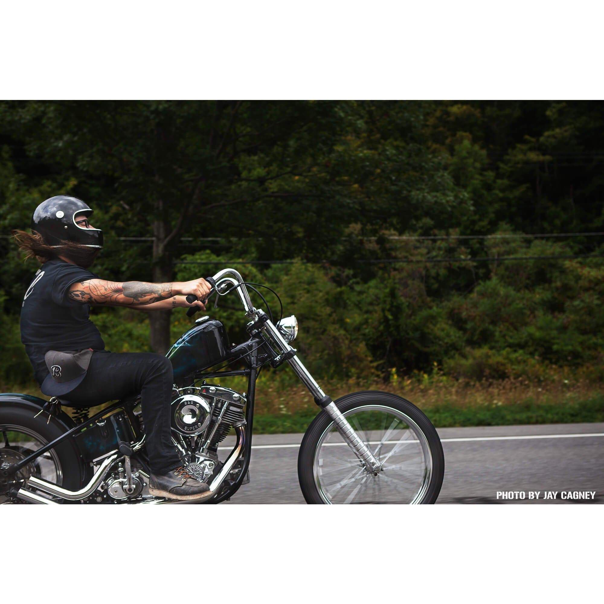 Mini Ape Hanger Handlebars - 1 inch - 9 inch Rise - Chrome - Image 9