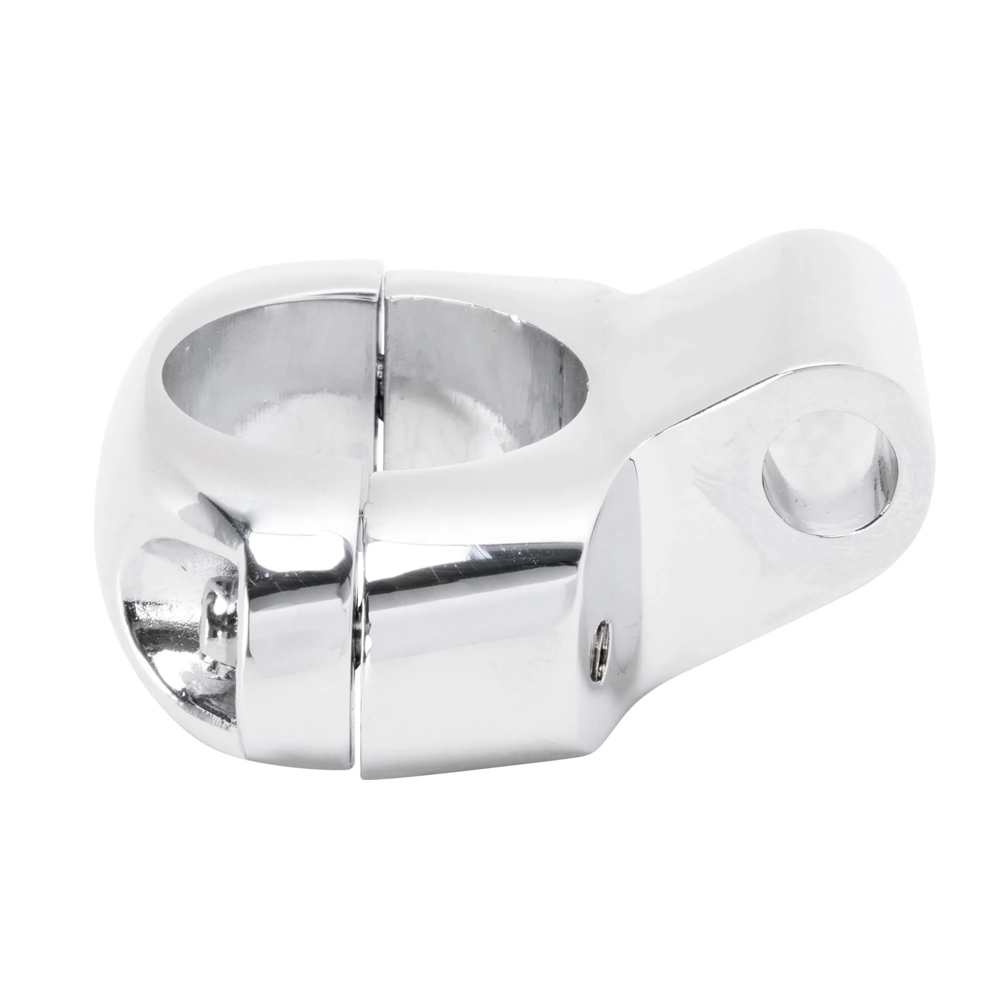 Motorcycle Mirror Clamp - Chrome - for 1 inch Handlebars - Image 4