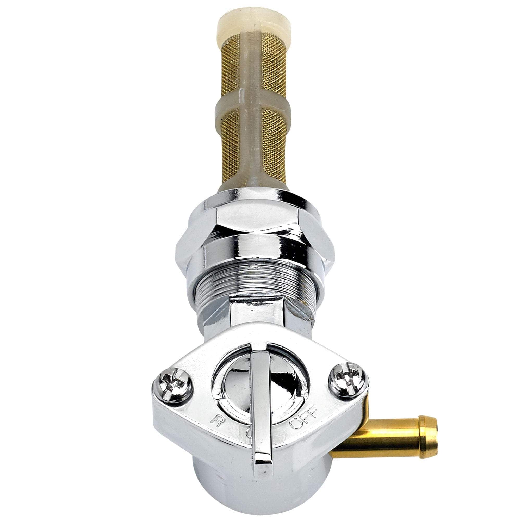 22mm Petcock Harley-Davidson Style - Chrome - Right Hand Outlet - Image 2