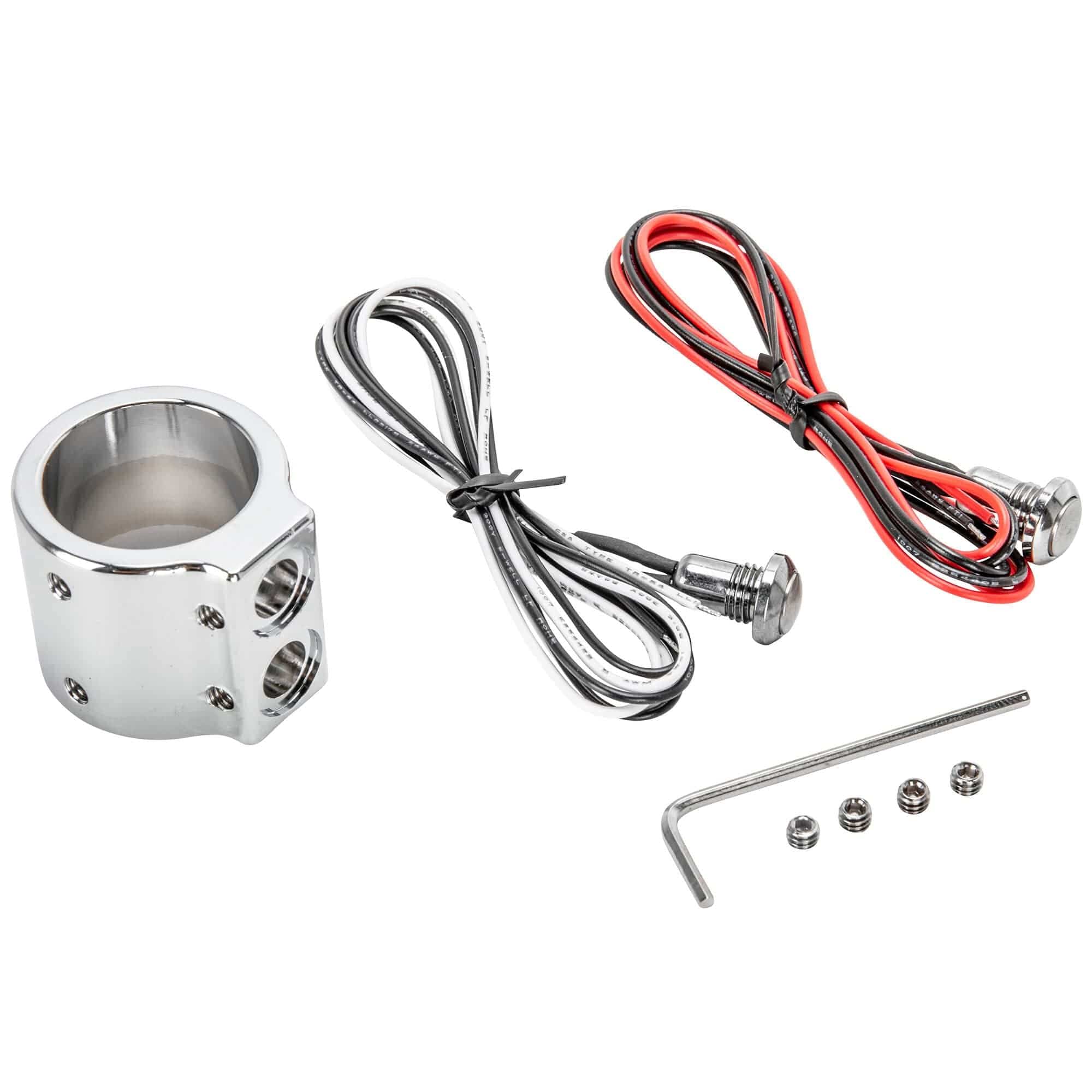 Prime 1 inch Handlebar Switch Kit - Dual Mini Switch - Chrome - Image 2