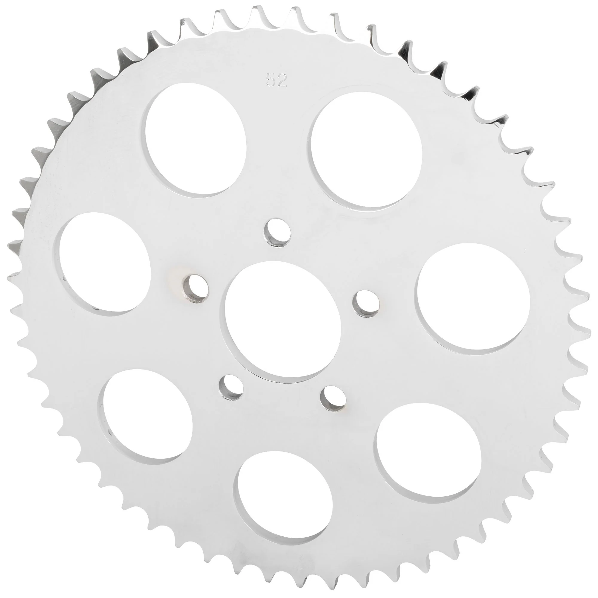 Replacement Chain Conversion Sprocket - Chrome - 52 Tooth - Harley-Davidson Sportster 2000-Up Dyna 2006-Up - Image 2