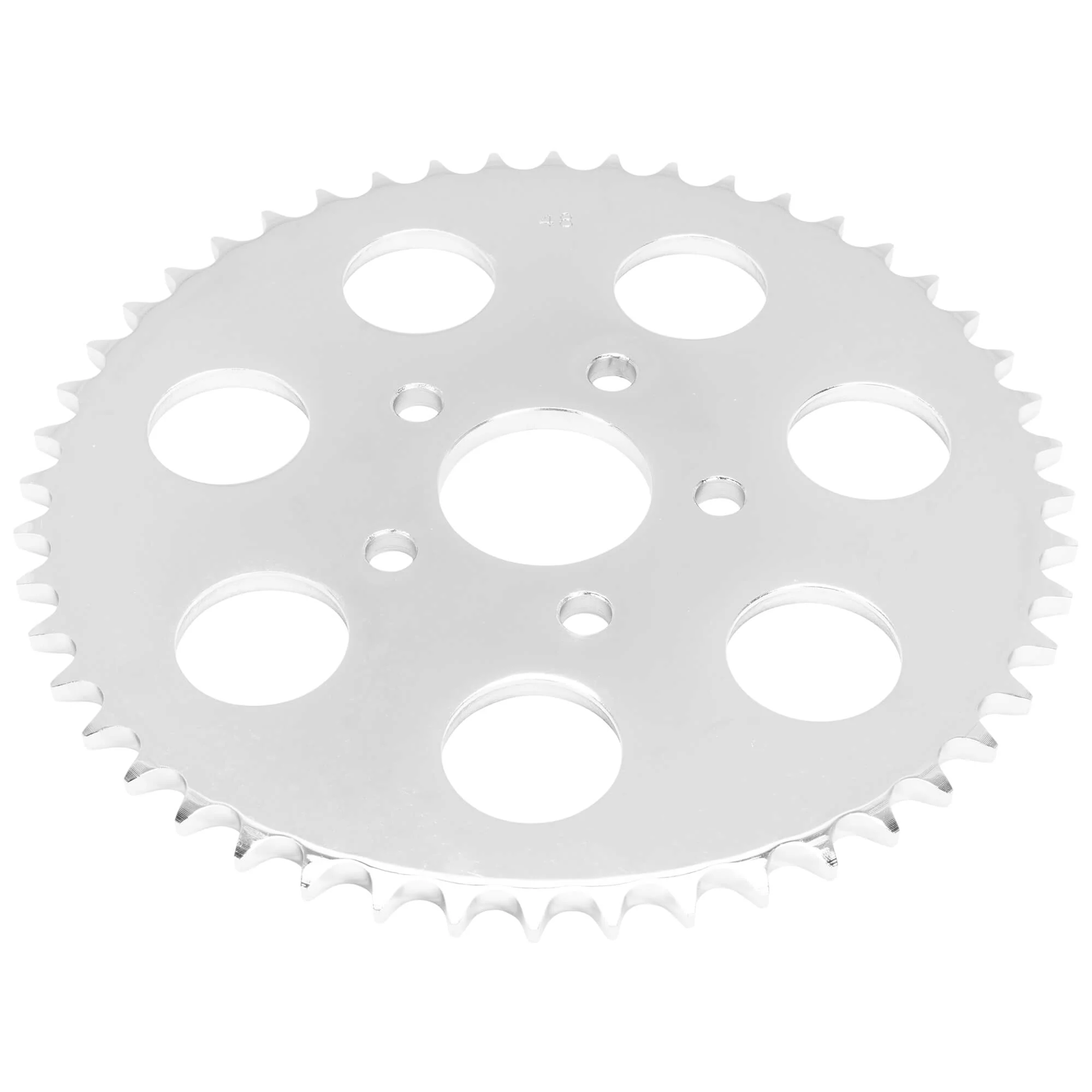 Replacement Flat Sprocket - Chrome - 48 Tooth - 1982-1992 Harley-Davidson Sportster OEM #41470-86T - Image 3