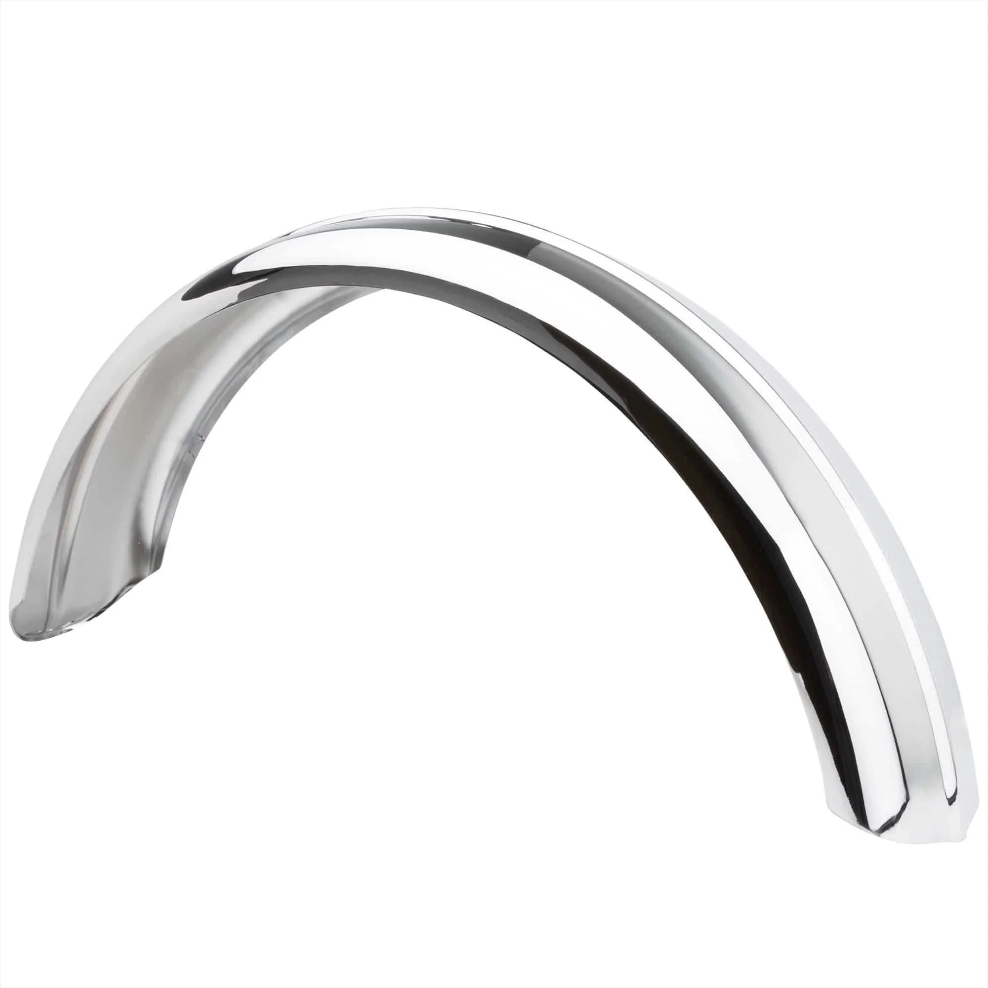 Ribbed Chrome Steel Fender 5 inch Width