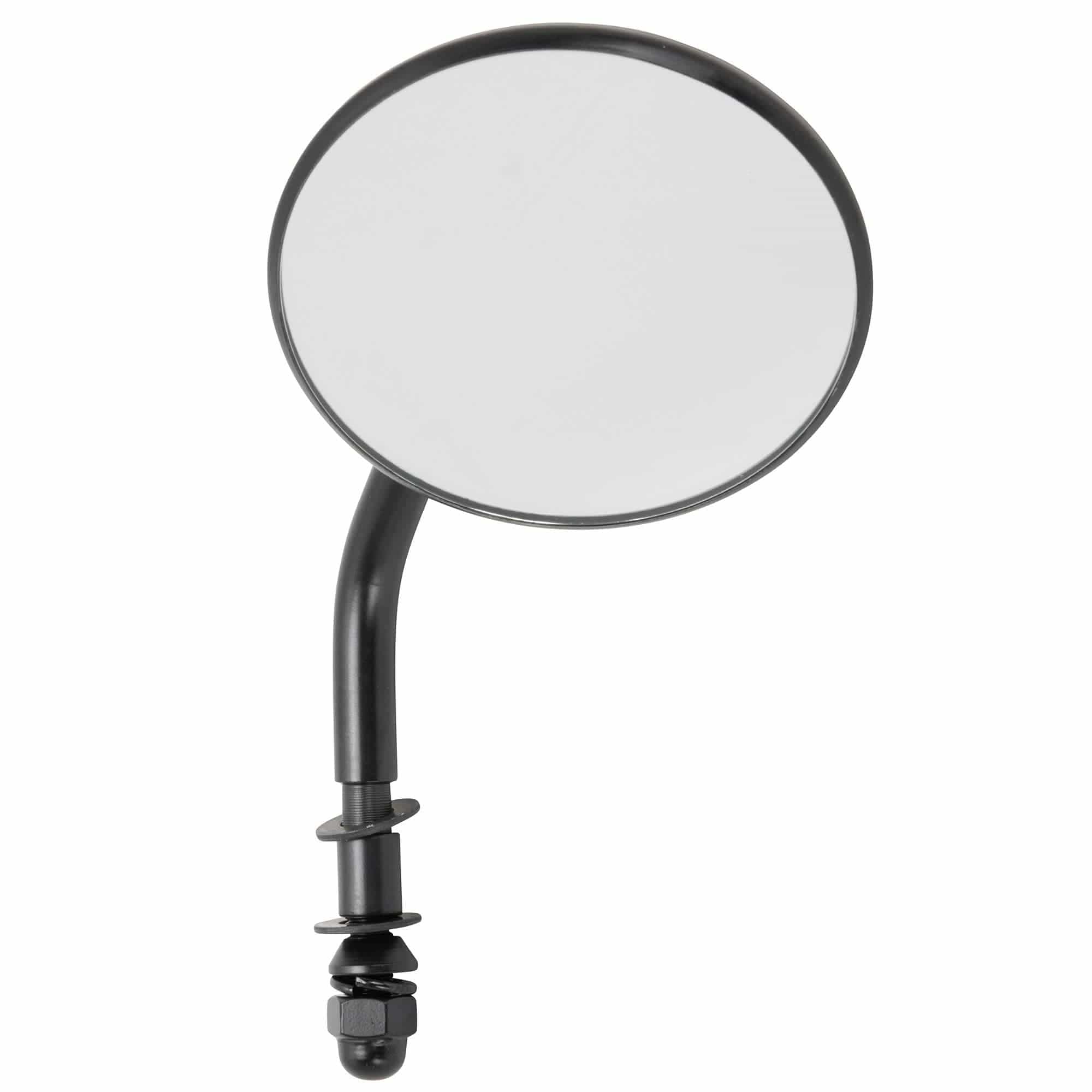 Round Motorcycle Mirror - Perch Mount - Black - Image 2