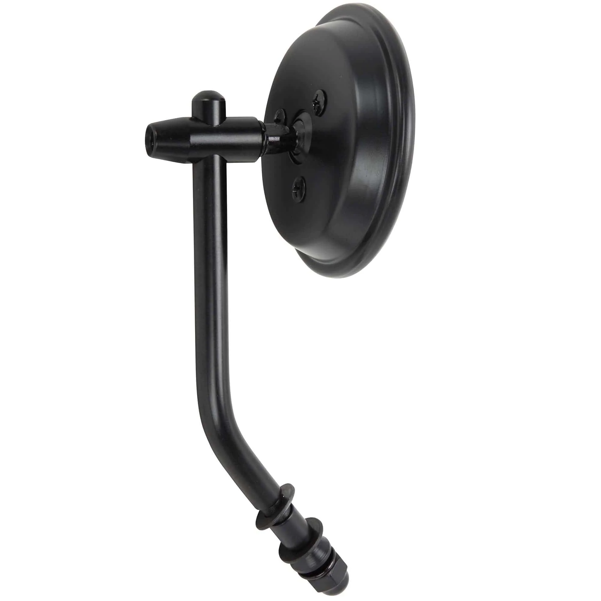 Round Motorcycle Mirror - Perch Mount - Black - Image 3