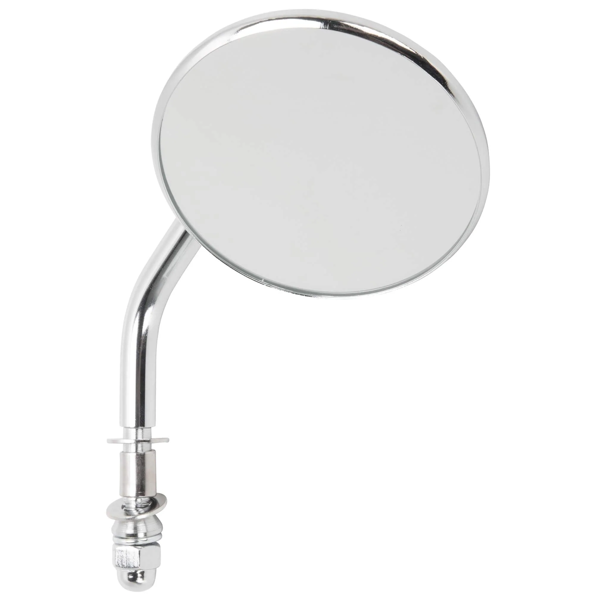 Round Motorcycle Mirror - Perch Mount - Chrome - Image 2