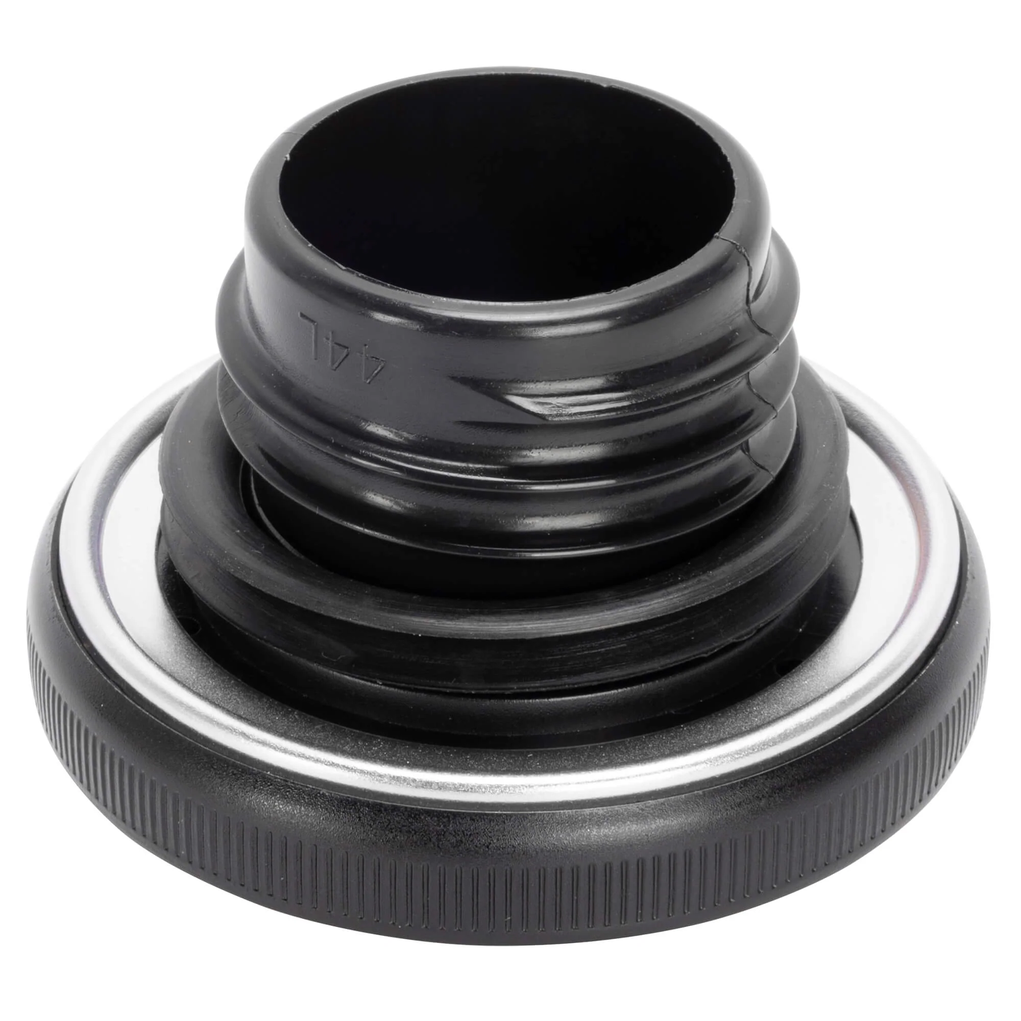 Screw-In Harley Stock Style Non-Vented Gas Cap - Left Side - 1982-1995 - Black - Image 2