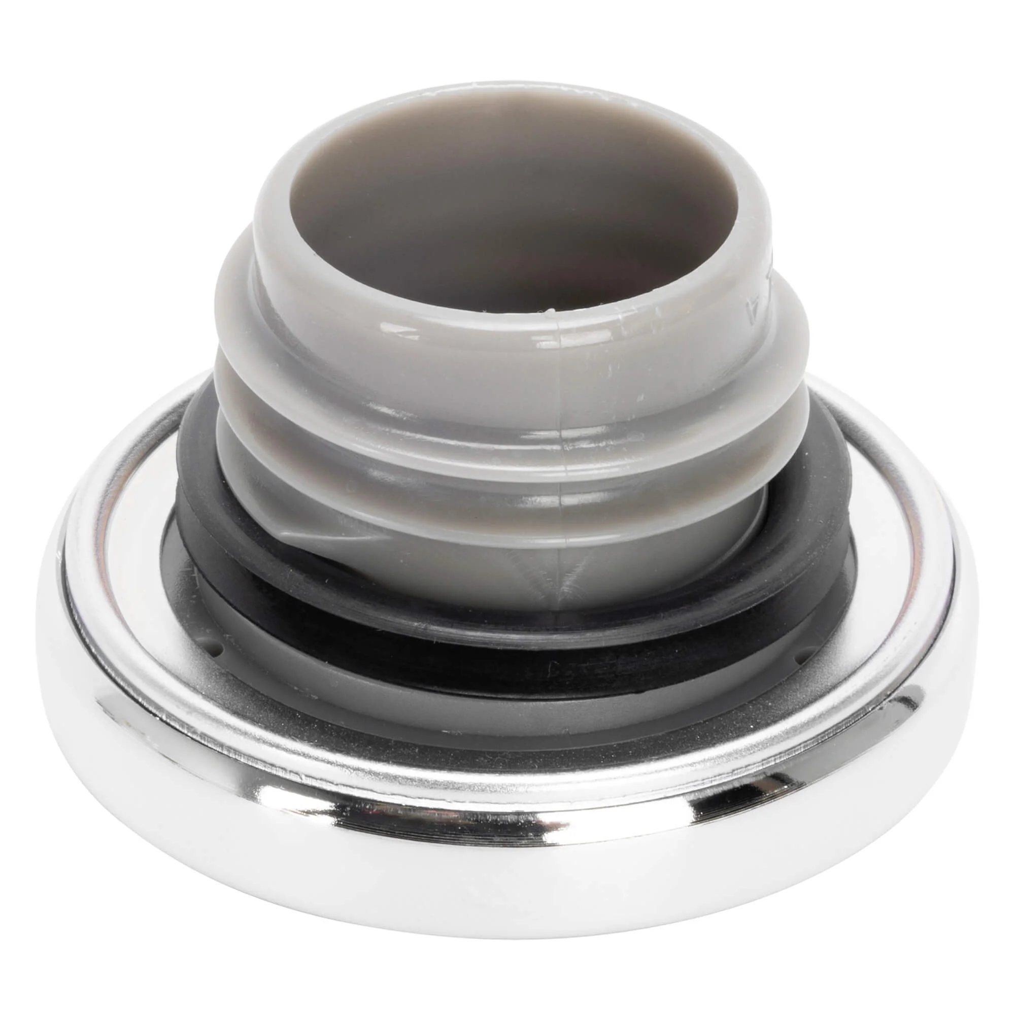 Screw-In Harley Stock Style Non-Vented Gas Cap - Left Side - 1996 & up - Chrome - Image 2