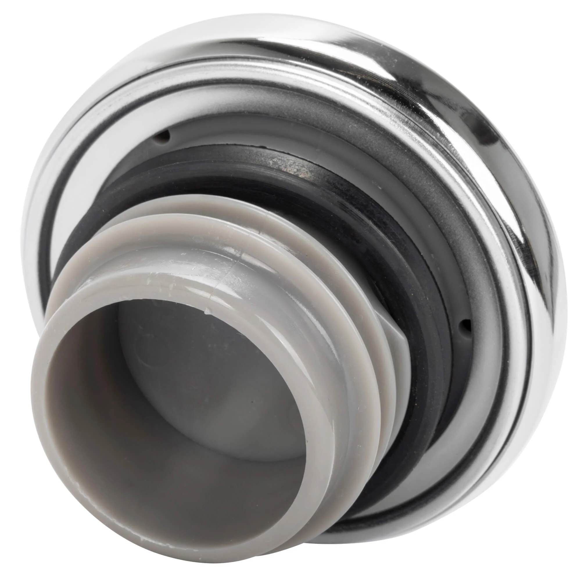 Screw-In Harley Stock Style Non-Vented Gas Cap - Left Side - 1996 & up - Chrome - Image 3