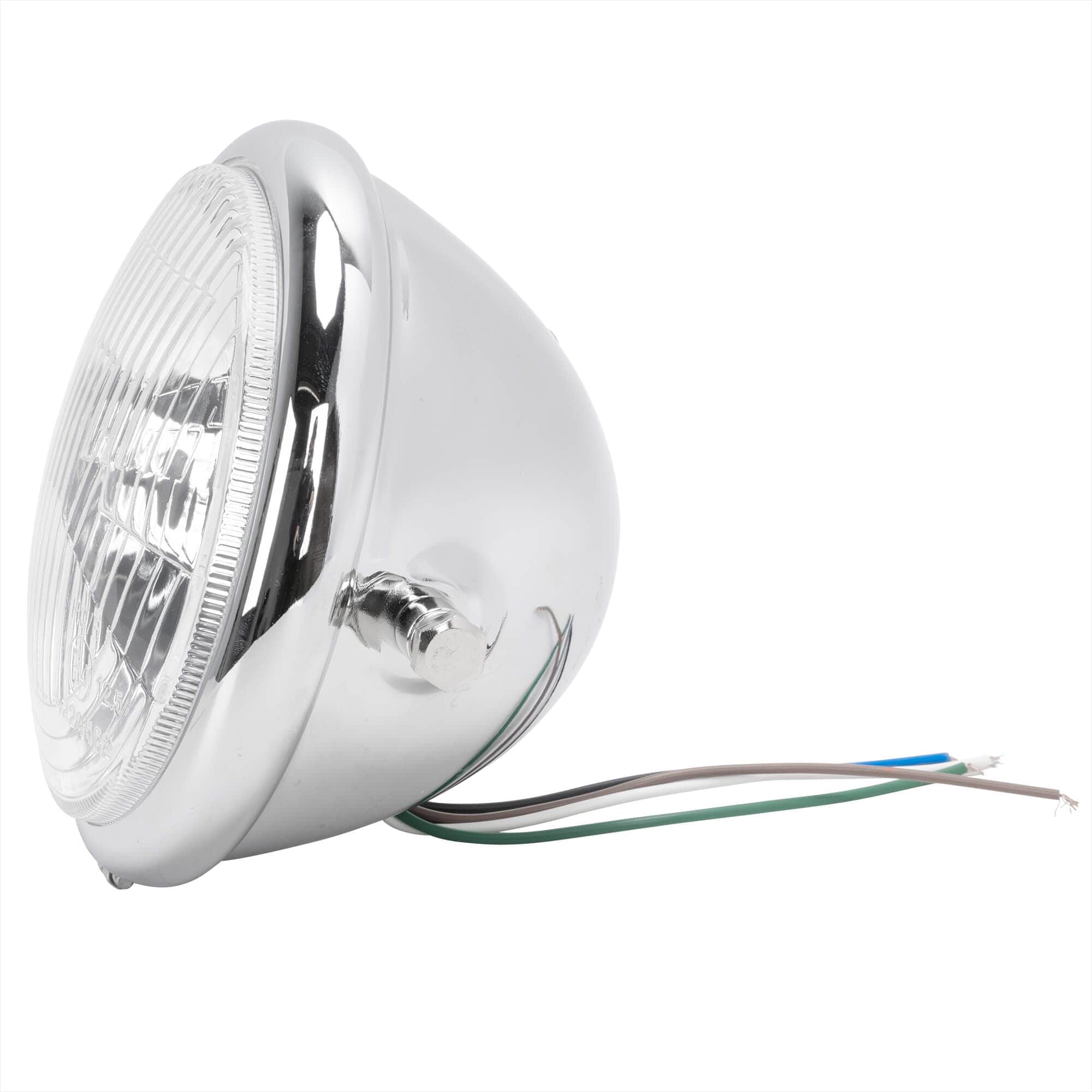 Side-Mount Halogen Headlight - 5.75" Chrome - Image 2