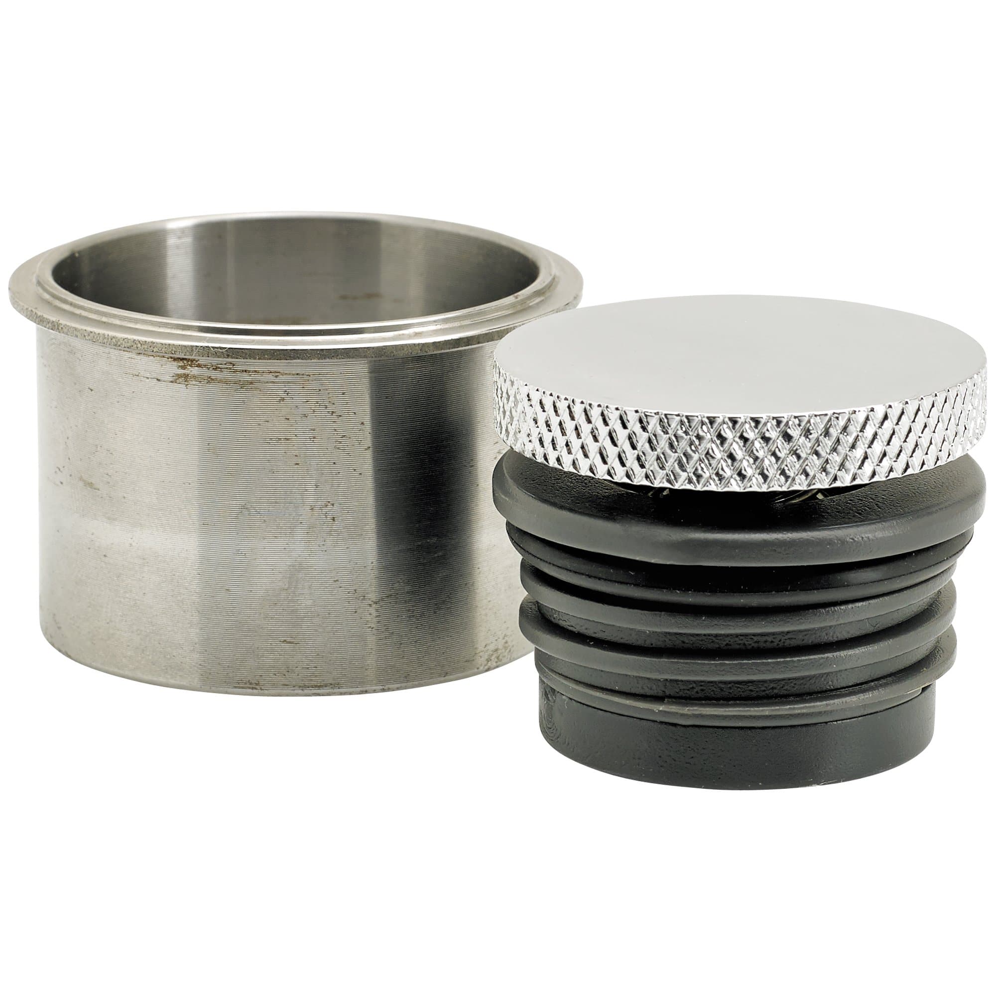 Small Flush Mount Pop-Up Gas Cap & Weld-In Bung - Vented - Chrome