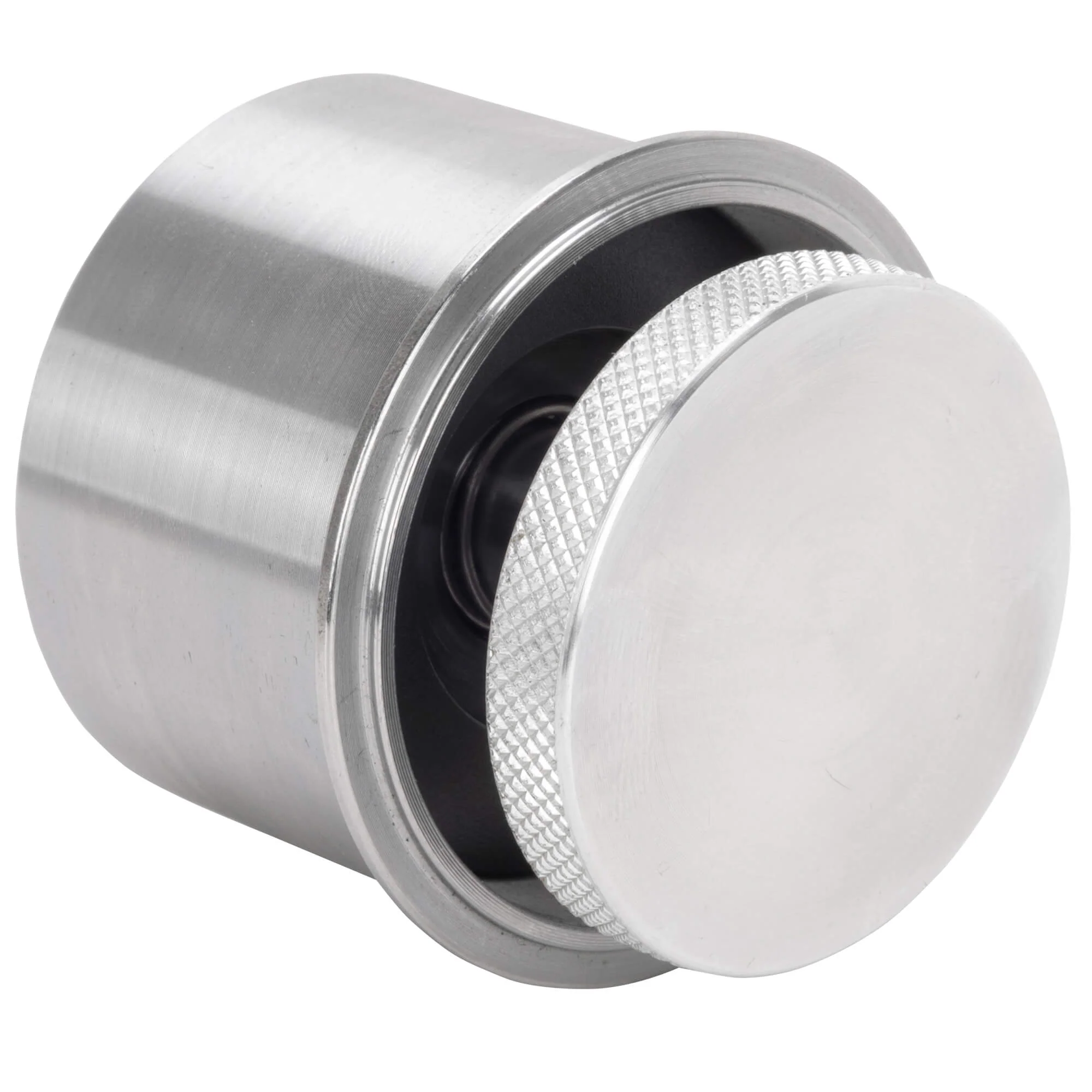 Small Flush Mount Pop-Up Gas Cap & Weld-In Bung - Vented - Aluminum - Image 3