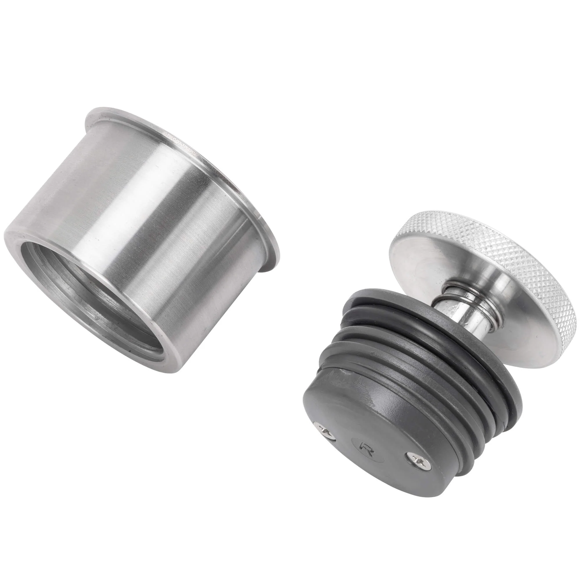Small Flush Mount Pop-Up Gas Cap & Weld-In Bung - Vented - Aluminum - Image 9