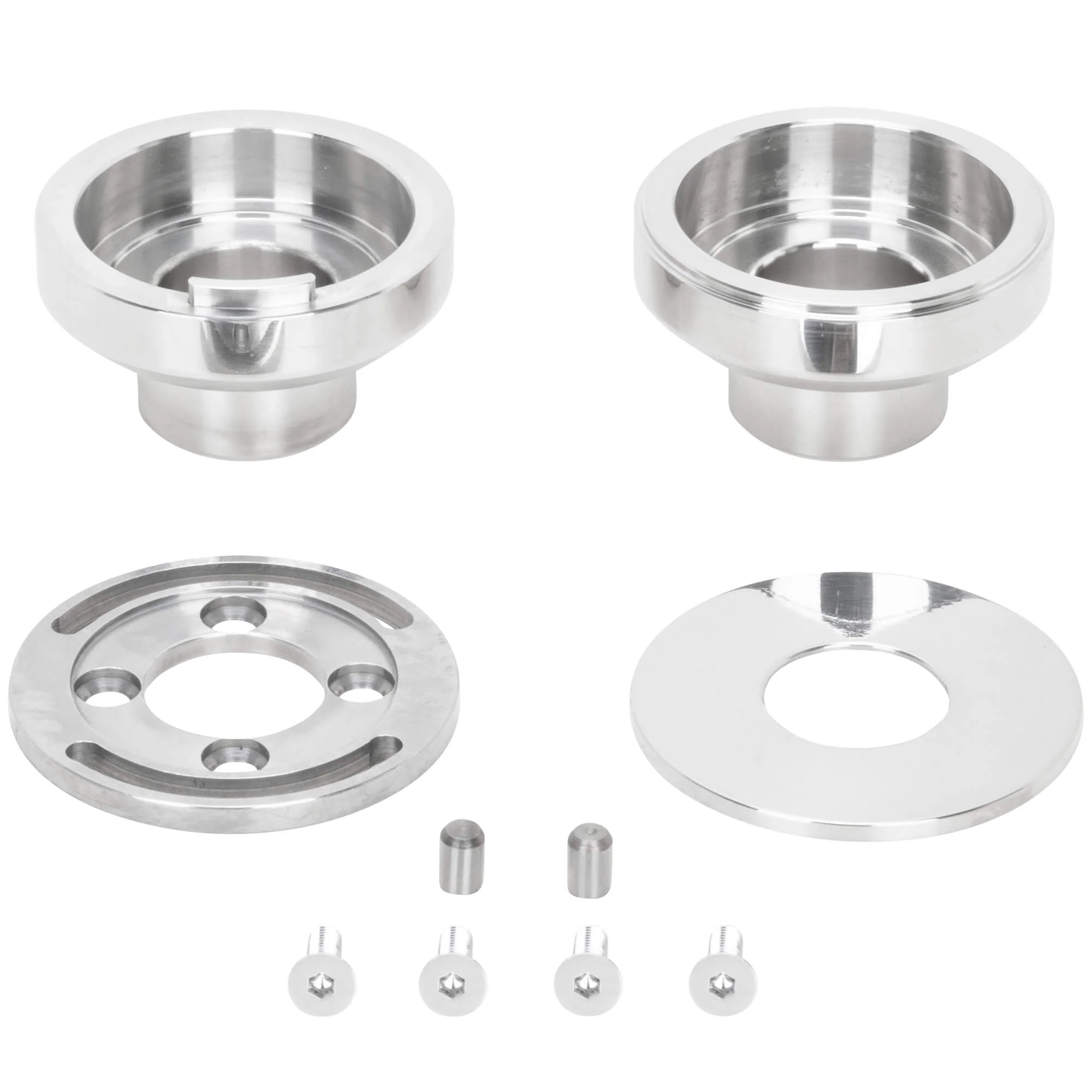 Smooth Stainless Steel Hidden/Internal Stop Fork Neck Cup Kit 1949-1987 Harley-Davidson Big Twins - Image 3