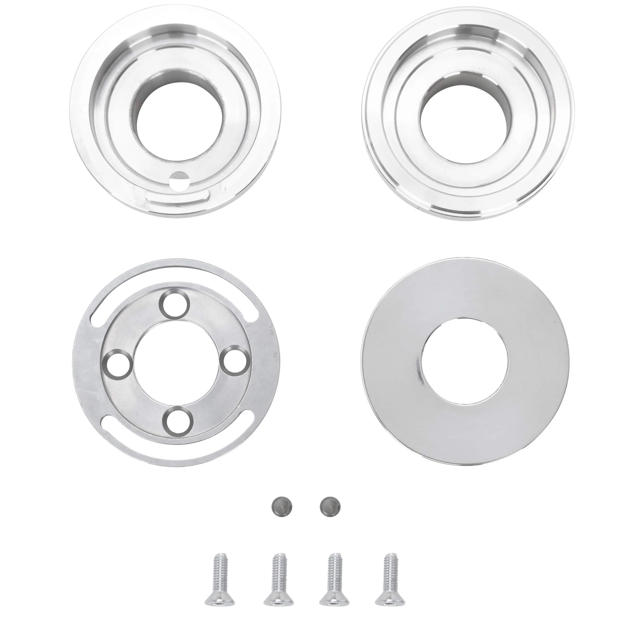 Smooth Stainless Steel Hidden/Internal Stop Fork Neck Cup Kit 1949-1987 Harley-Davidson Big Twins - Image 4