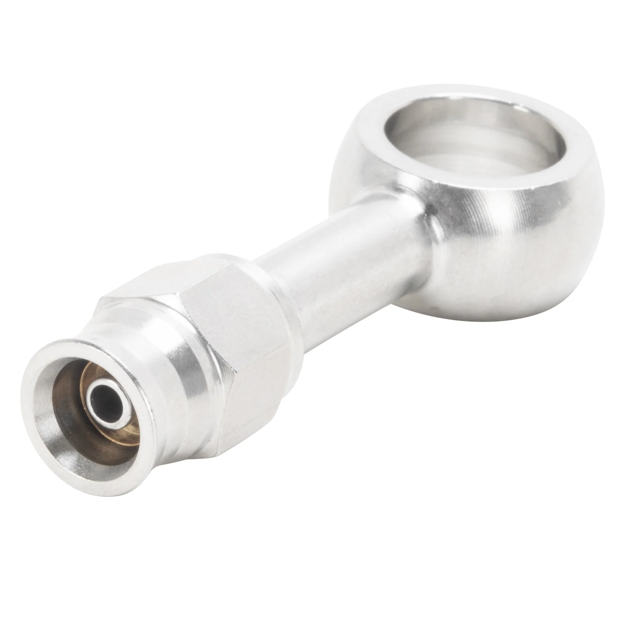 Straight 7/16 inch/14mm Compression Banjo Fitting - Stainless - Image 4