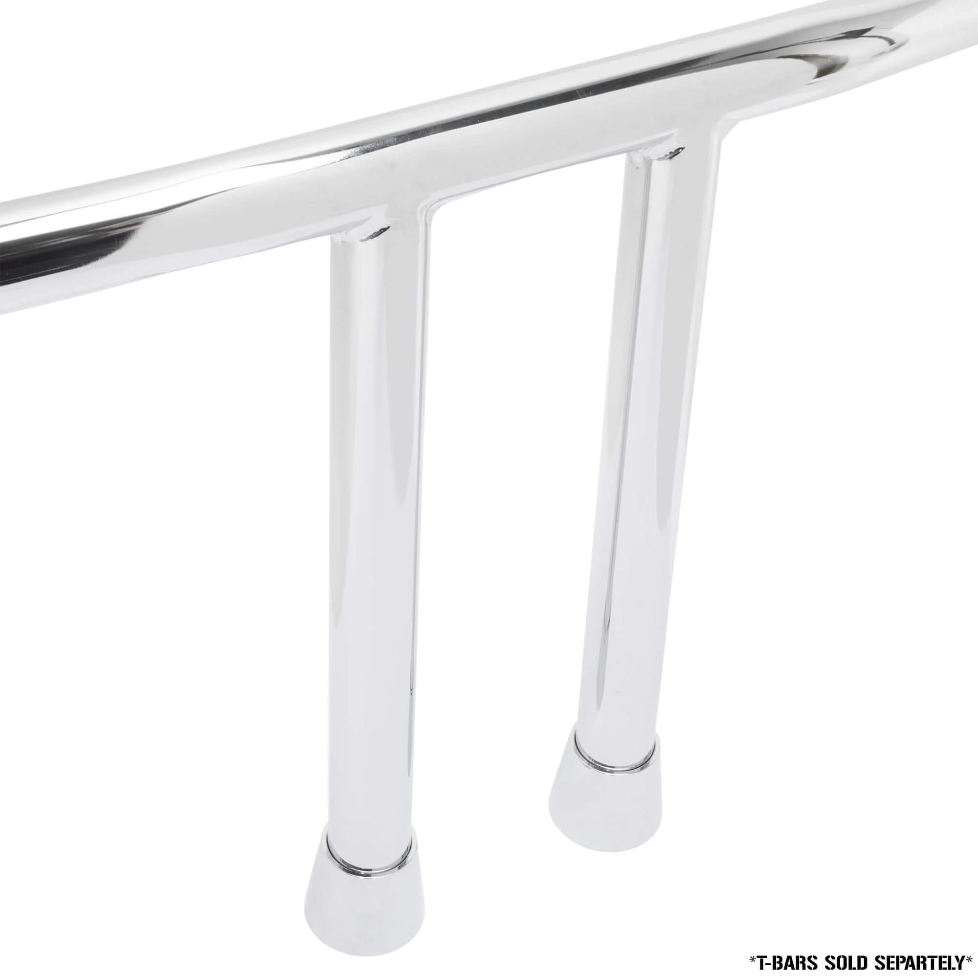 Tapered T-Bar Extensions - 1" High/1" Handlebars - Chrome - Image 4