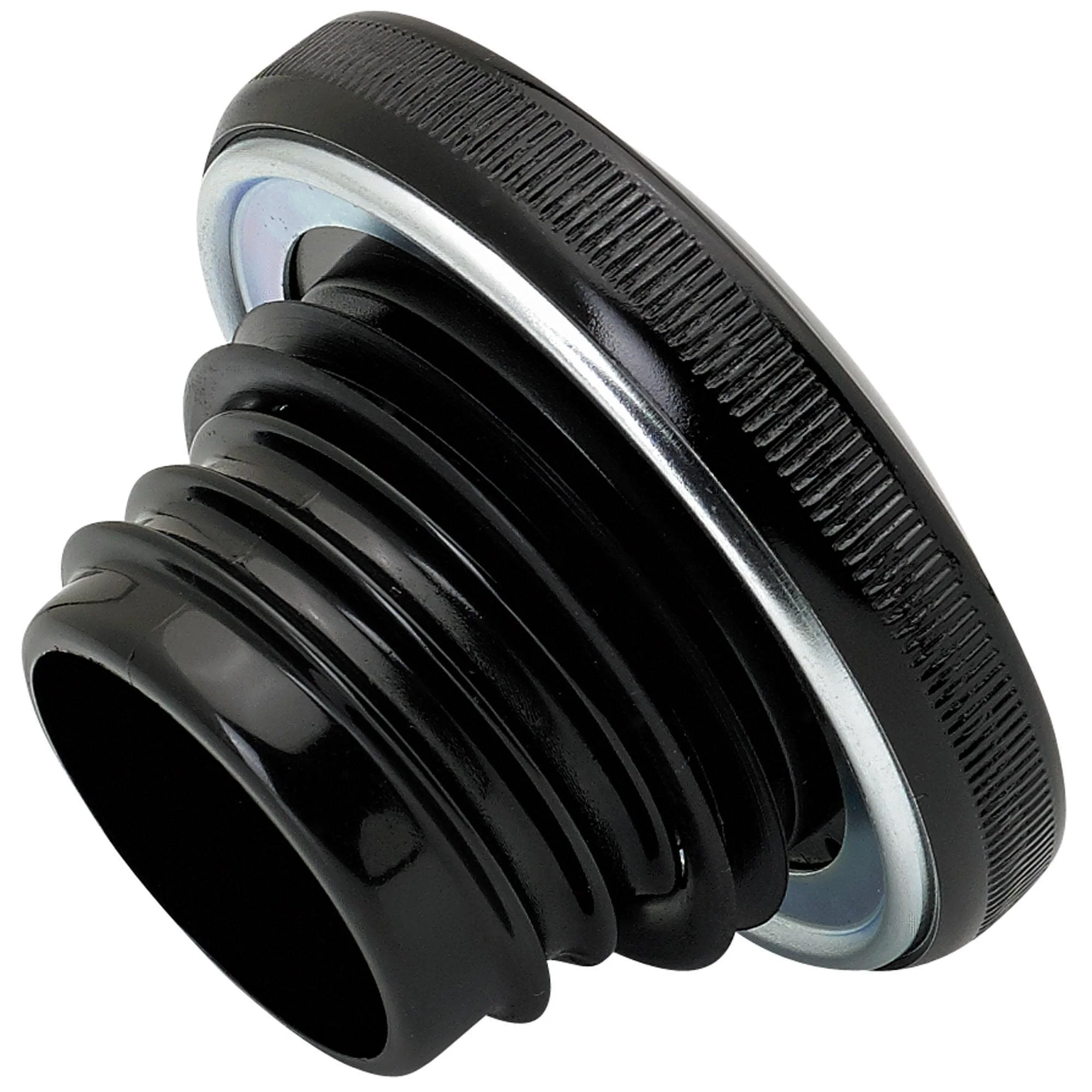 Screw-In Harley Stock Style Vented Gas Cap - 1996 & up - Black - Image 3