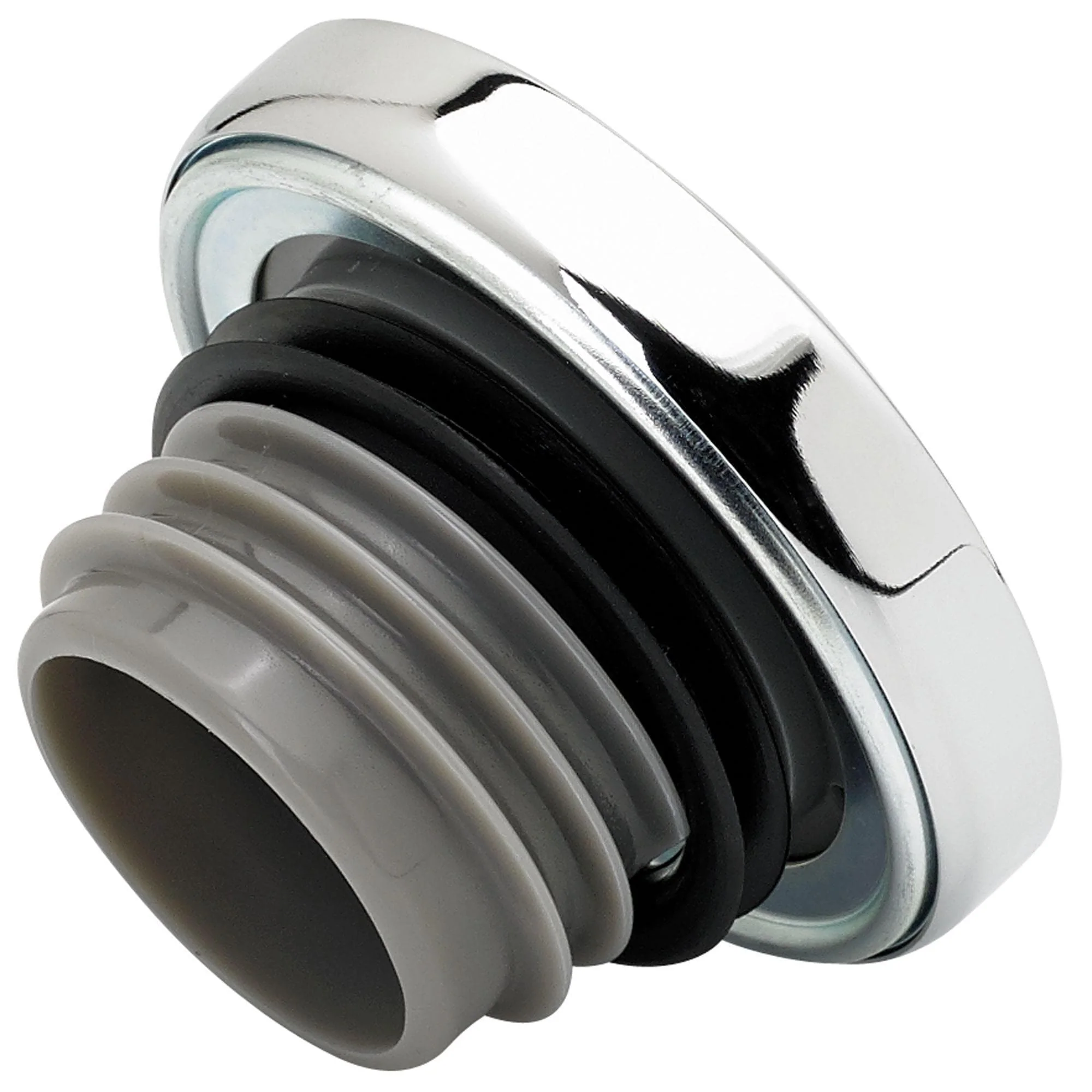 Screw-In Harley Stock Style Vented Gas Cap - 1996 & up - Chrome - Image 3