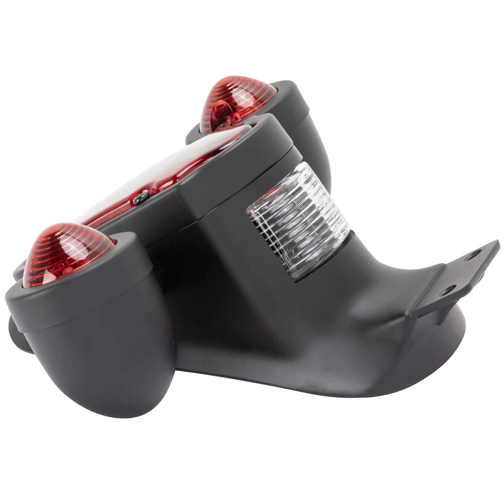 Tombstone LED Taillight with Turn Signals - Red Lens - Black Finish - Image 3