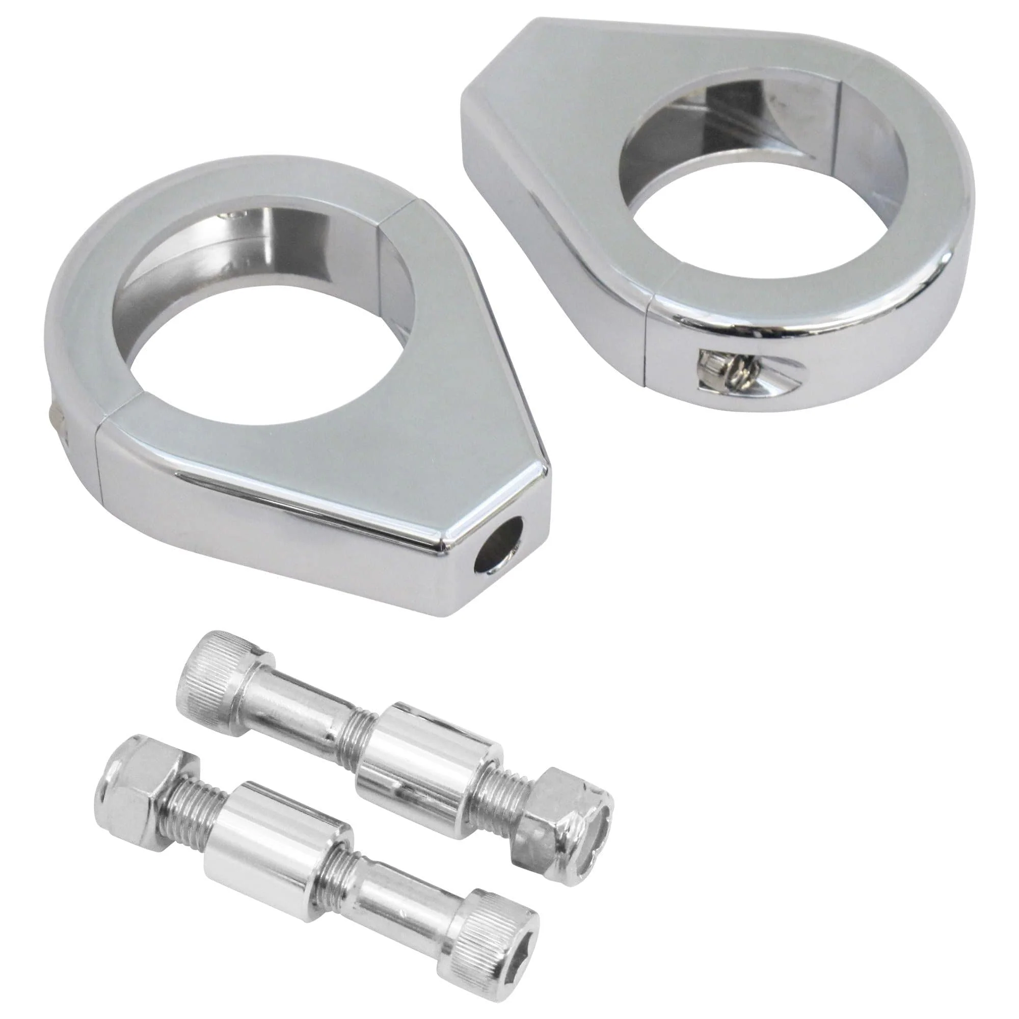 Turn Signal Fork Clamps for 39mm Fork Tubes - Chrome