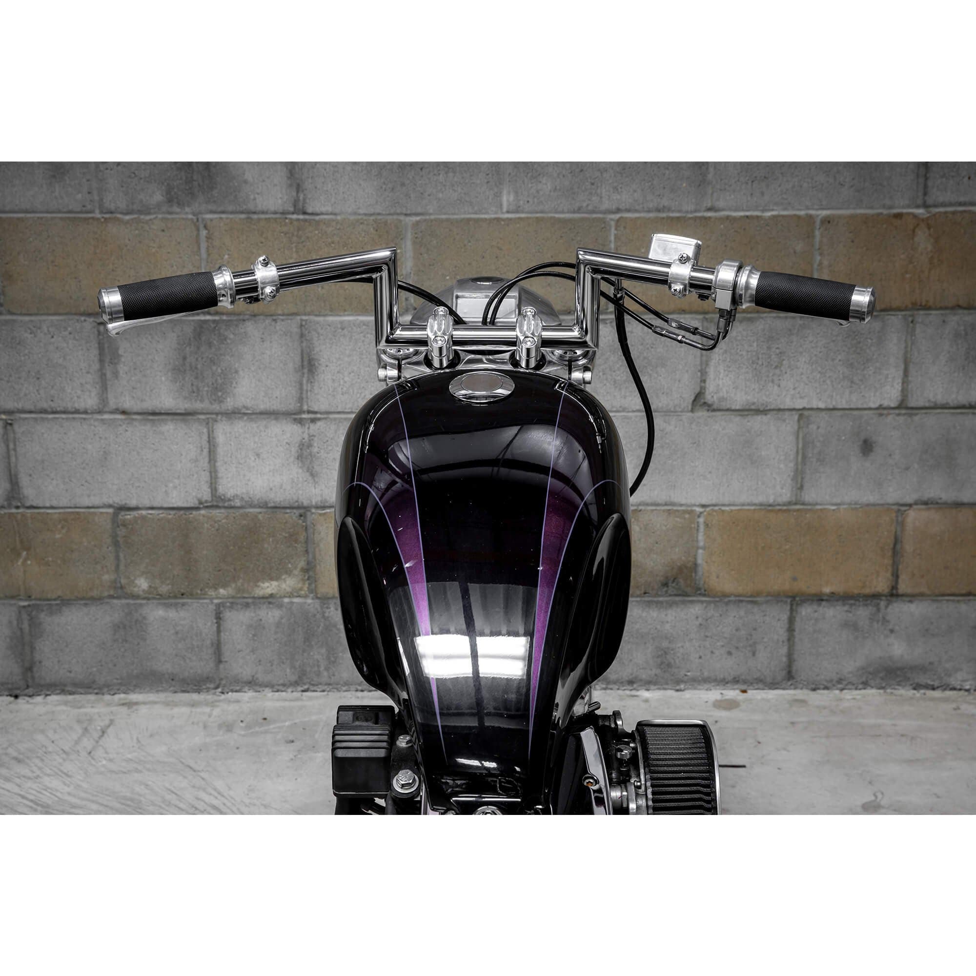Z Bar Handlebars - 1 inch - 4 inch Rise - Chrome - Image 13