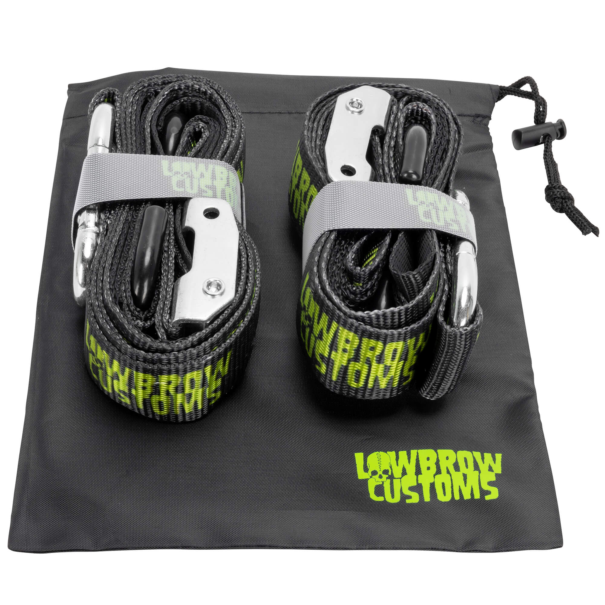 Deluxe Lowbrow Customs Cam Tie-Downs With Soft Straps and Storage Bag - Image 2