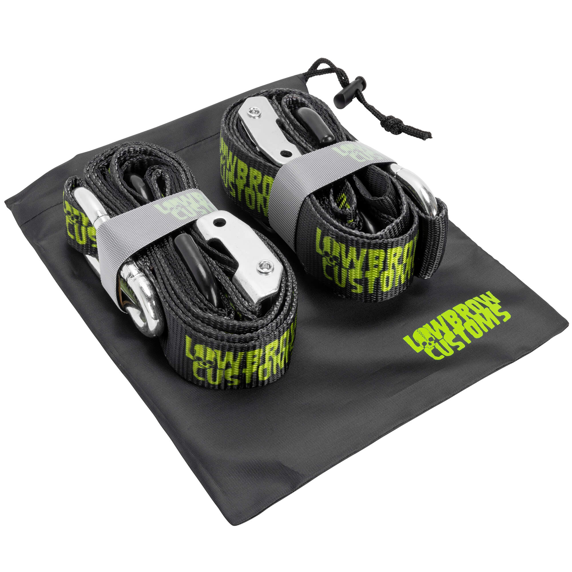 Deluxe Lowbrow Customs Cam Tie-Downs With Soft Straps and Storage Bag - Image 3