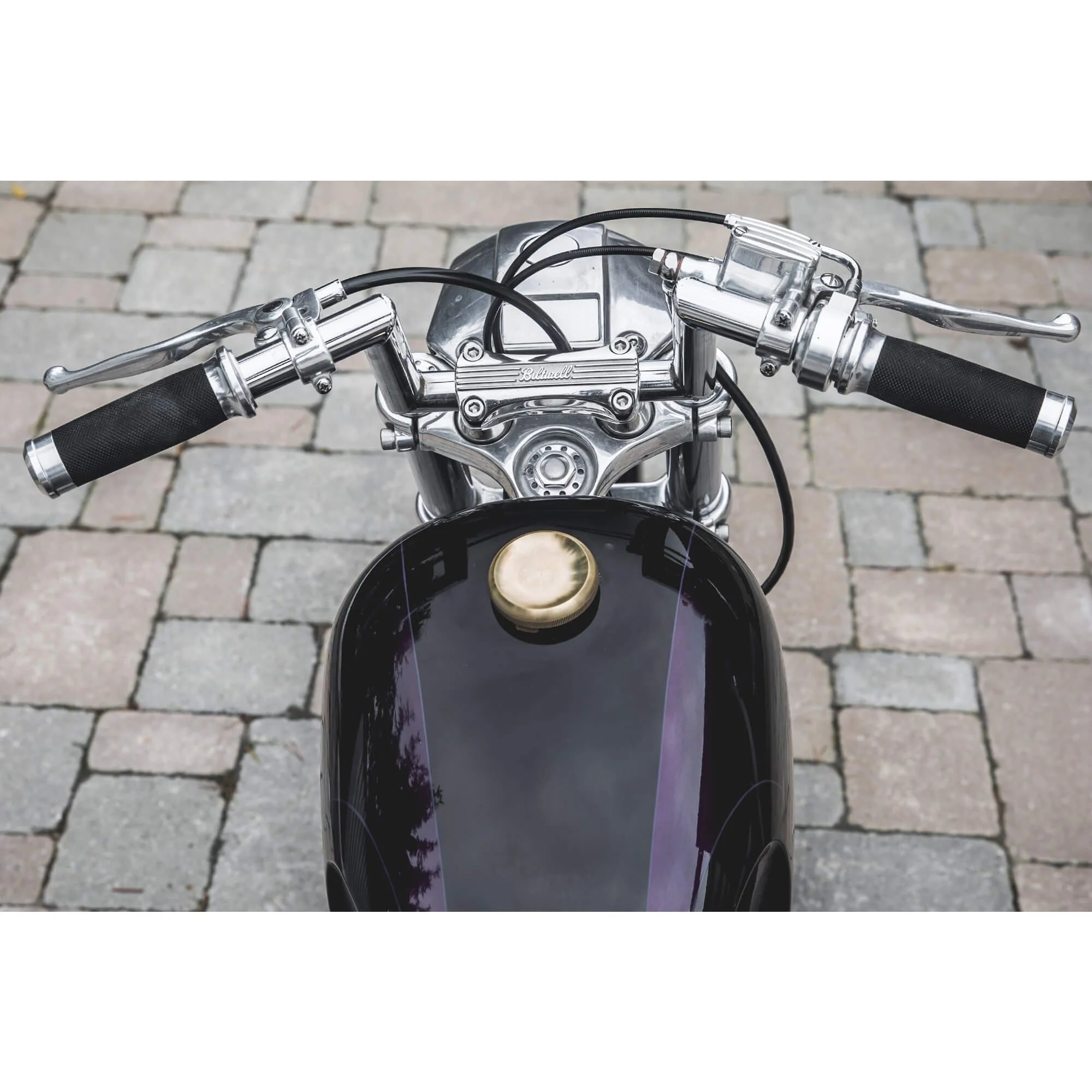 Dished Screw-In Gas Cap for Harley-Davidson 1996 & later - Brass - Image 5