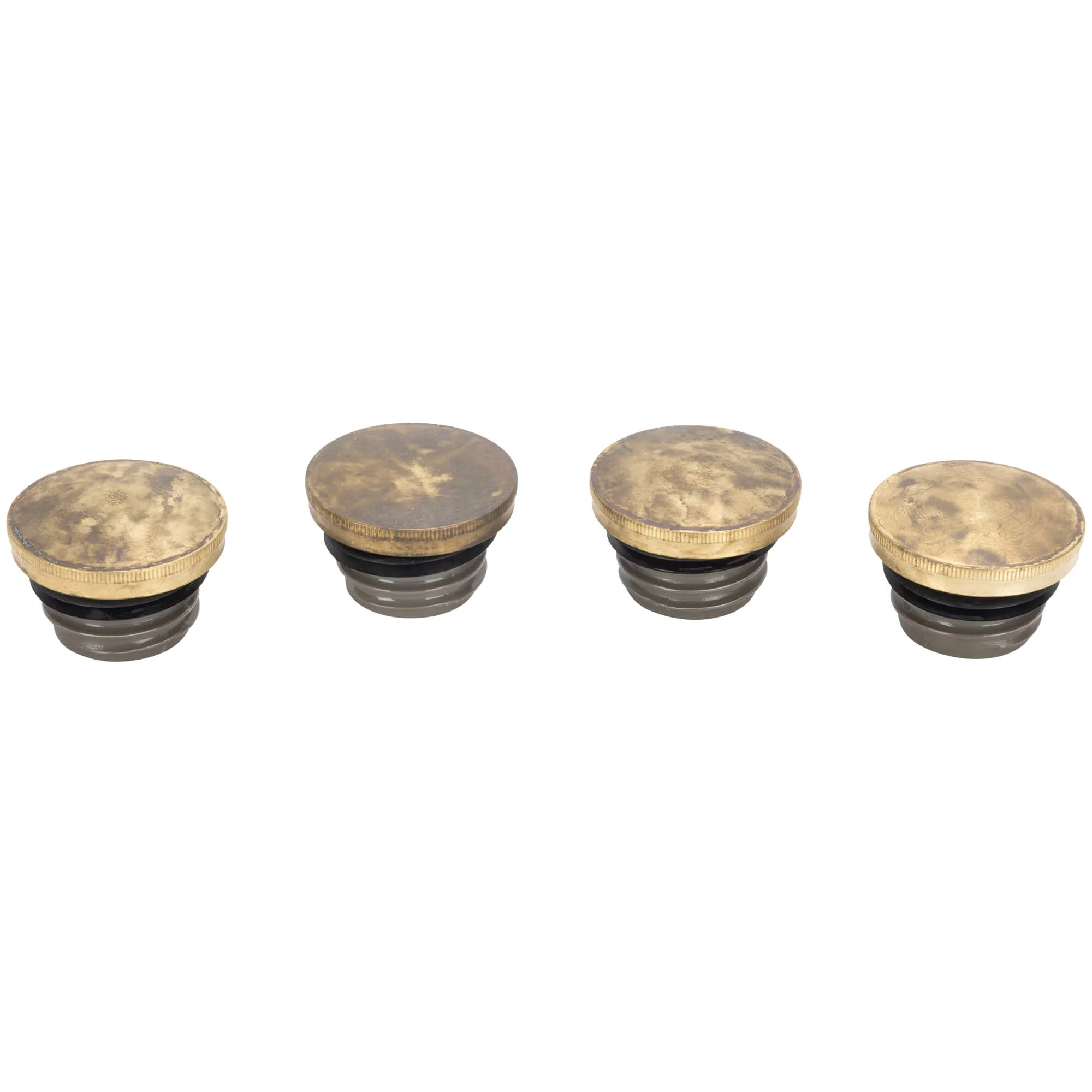 Domed Screw-In Gas Cap for Harley-Davidson 1996 & Later - Antique Brass - Image 4