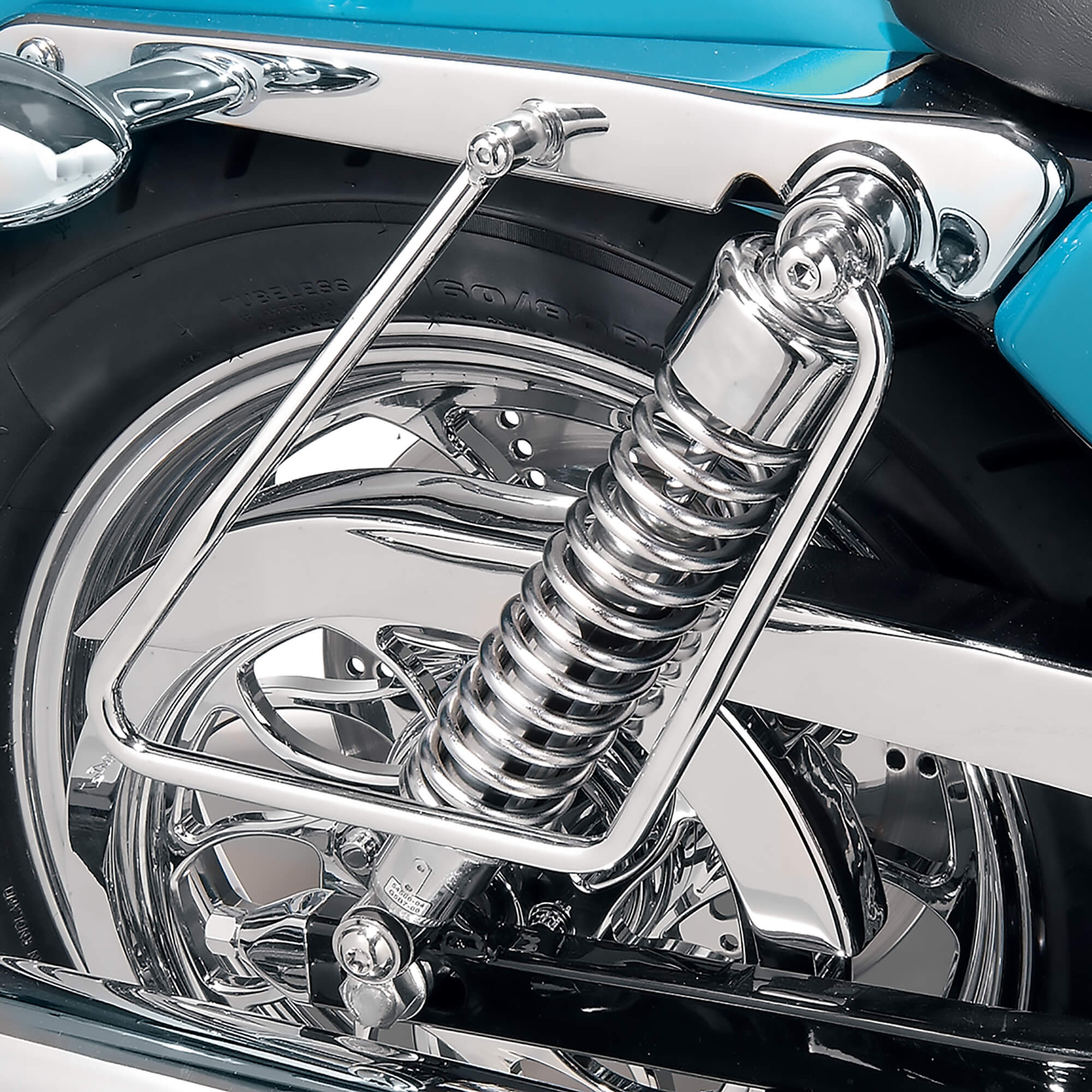 Chrome Saddlebag Support Brackets - 2004-2022 Harley-Davidson Sportster XL - Image 2
